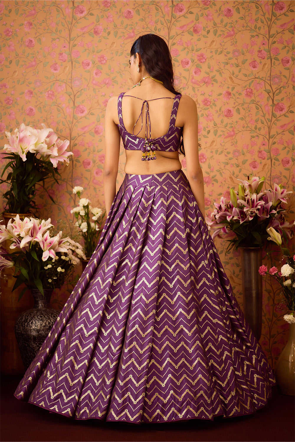 Purple Wine Lehenga Set