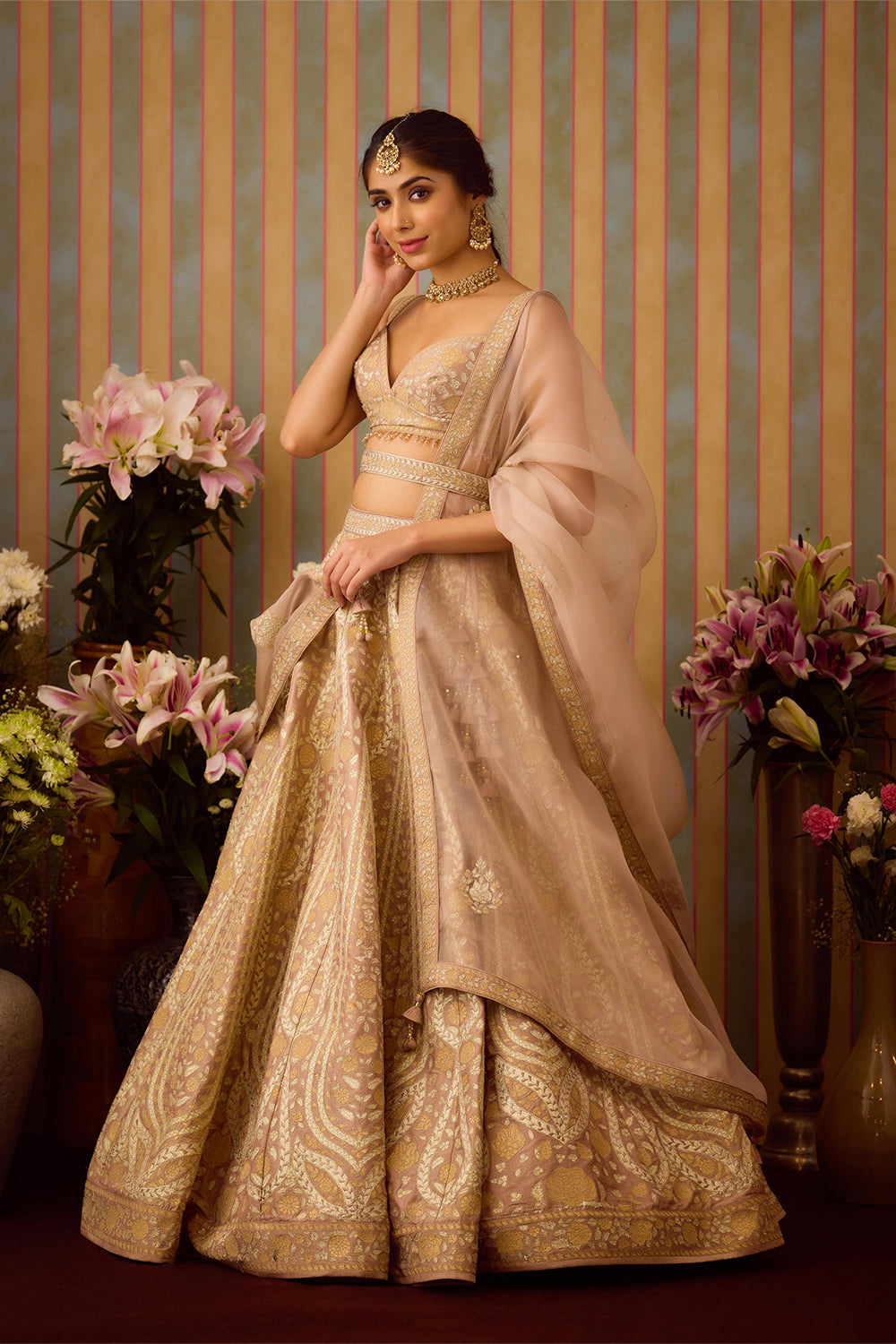 Smoke Grey Lehenga Set