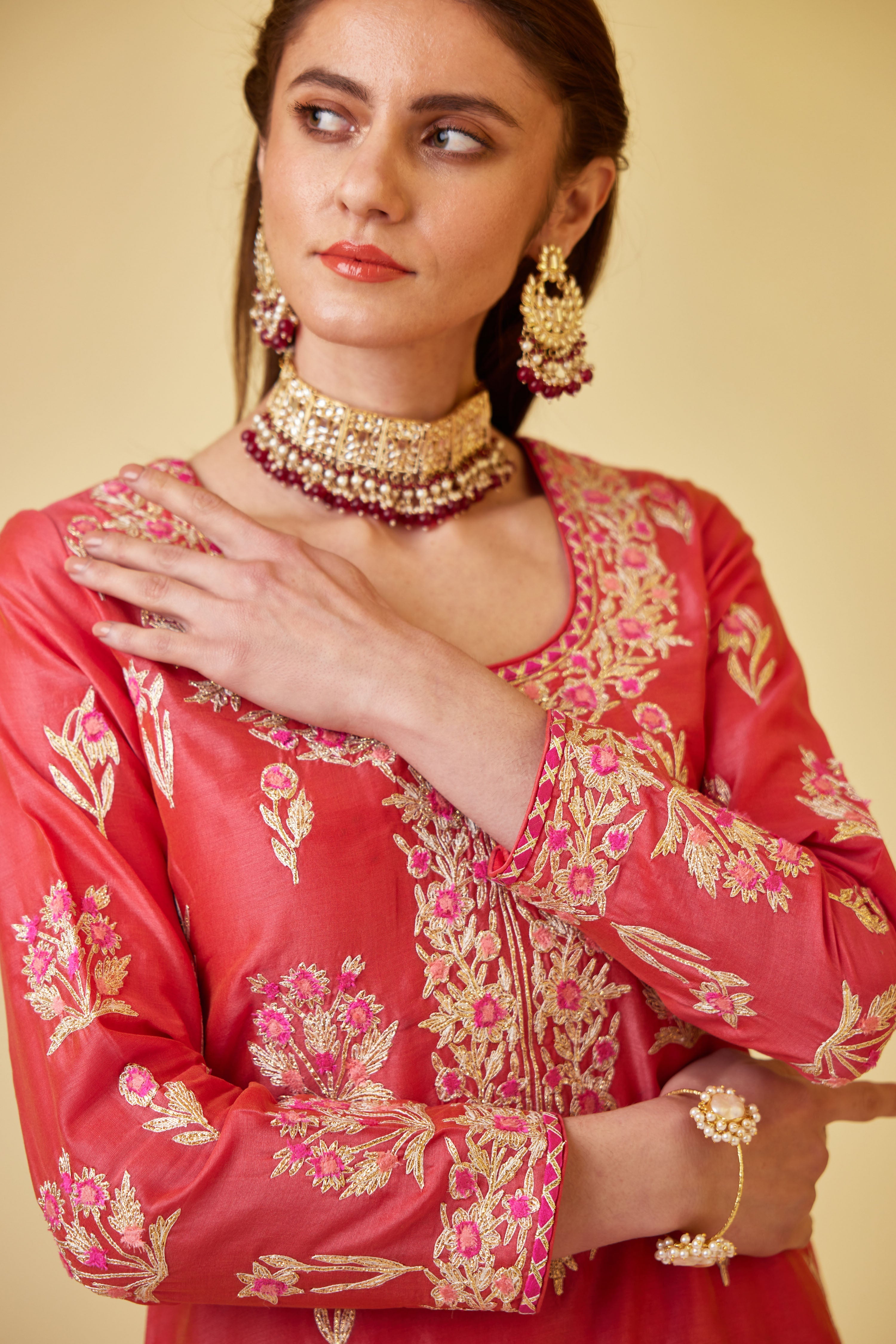 Scarlet Red Skirt Set