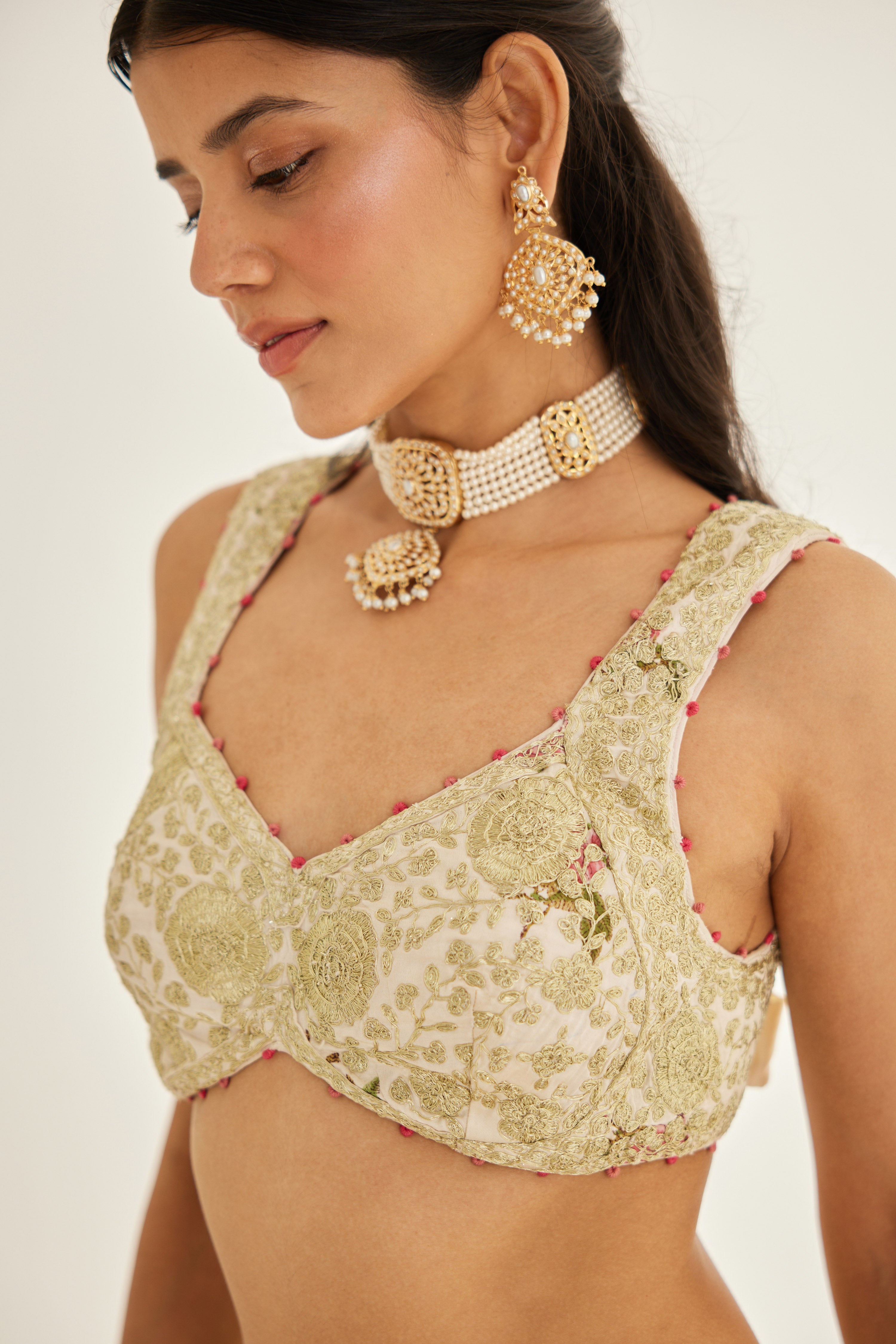 Papyrus White Lehenga Set