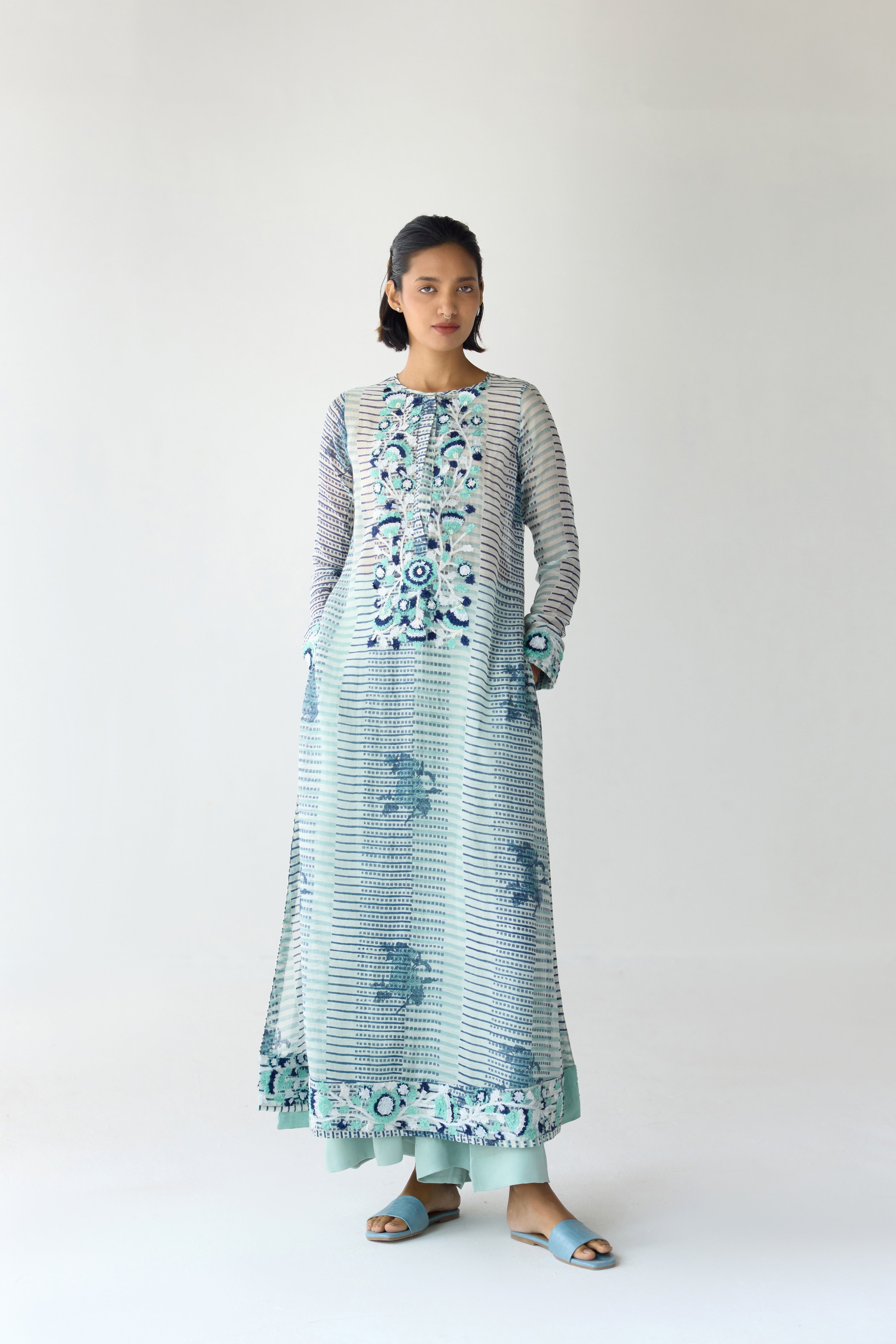 Mist Jade Blue Kurta Set