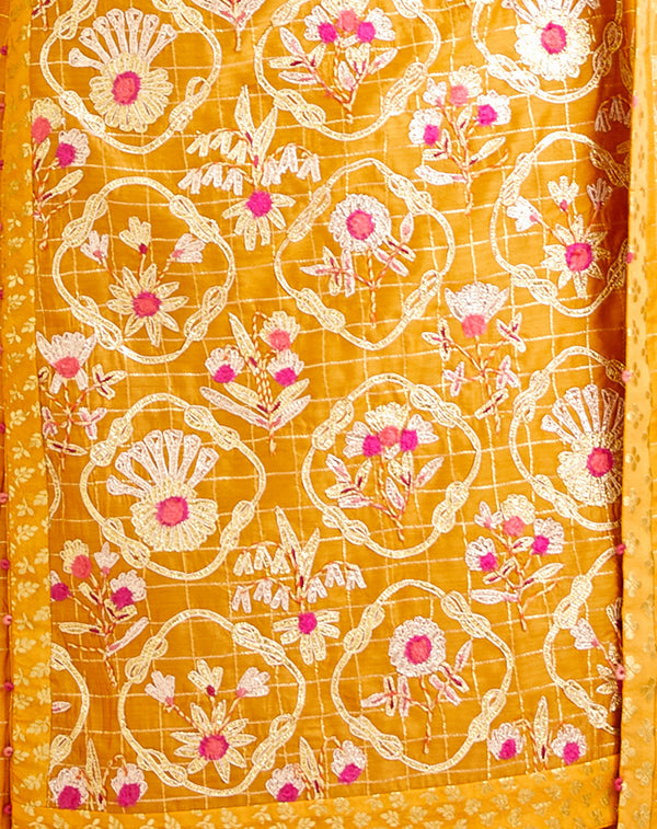 Mango Yellow Kurta & Skirt Set