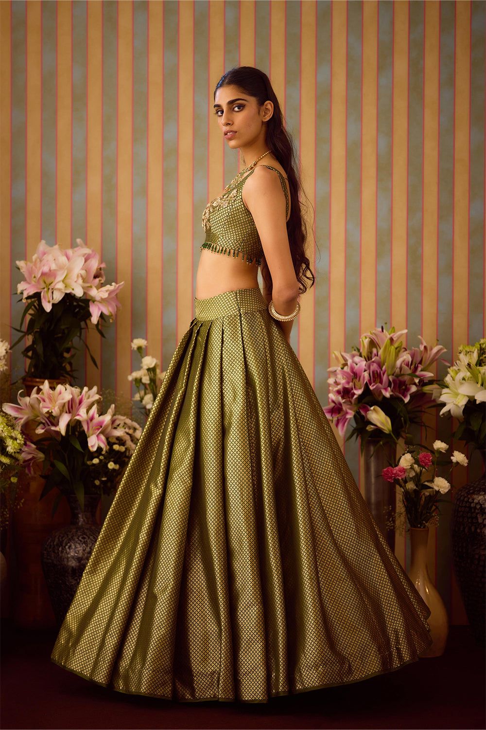 Garden Green Lehenga Set