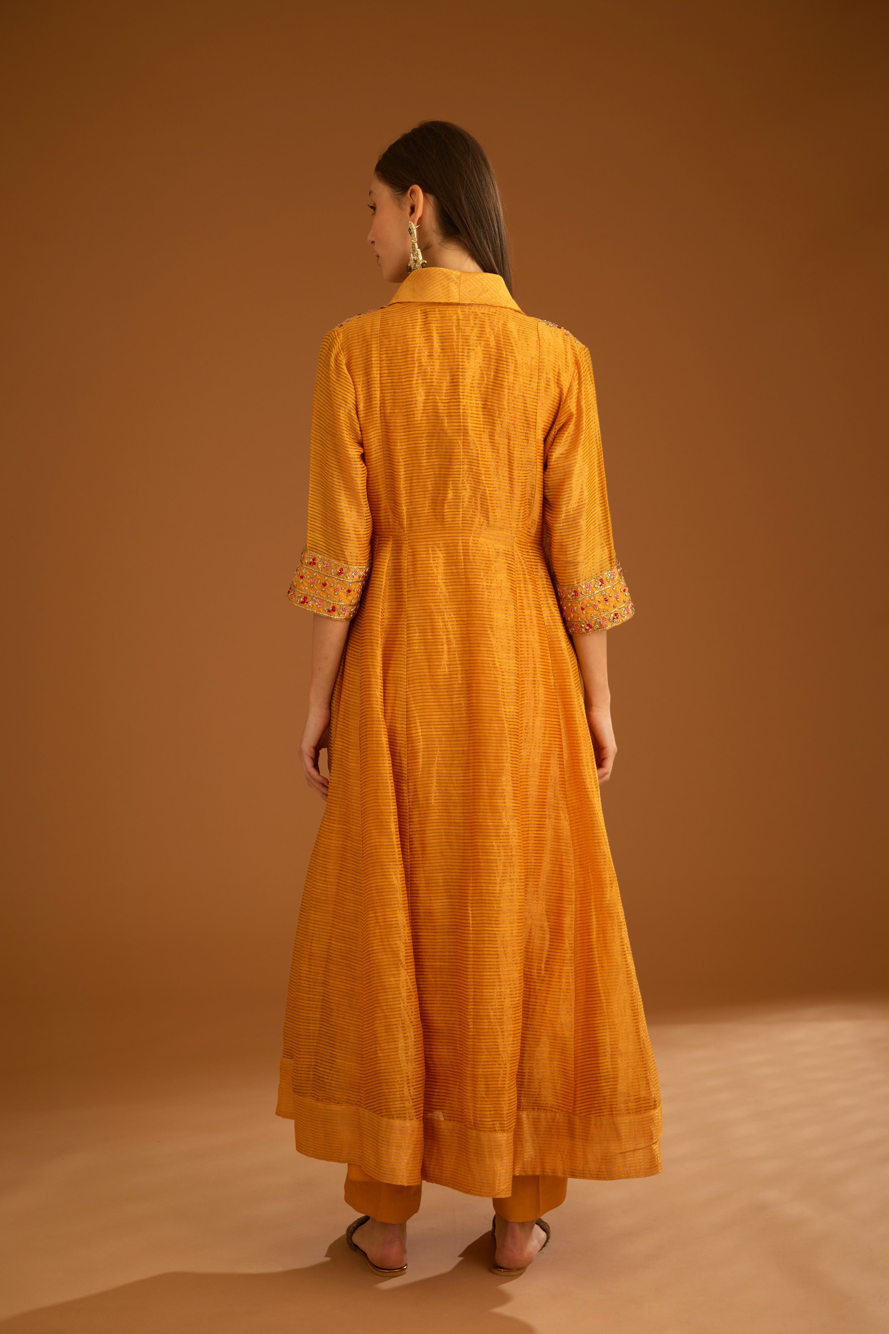Mango Yellow Angrakha Set