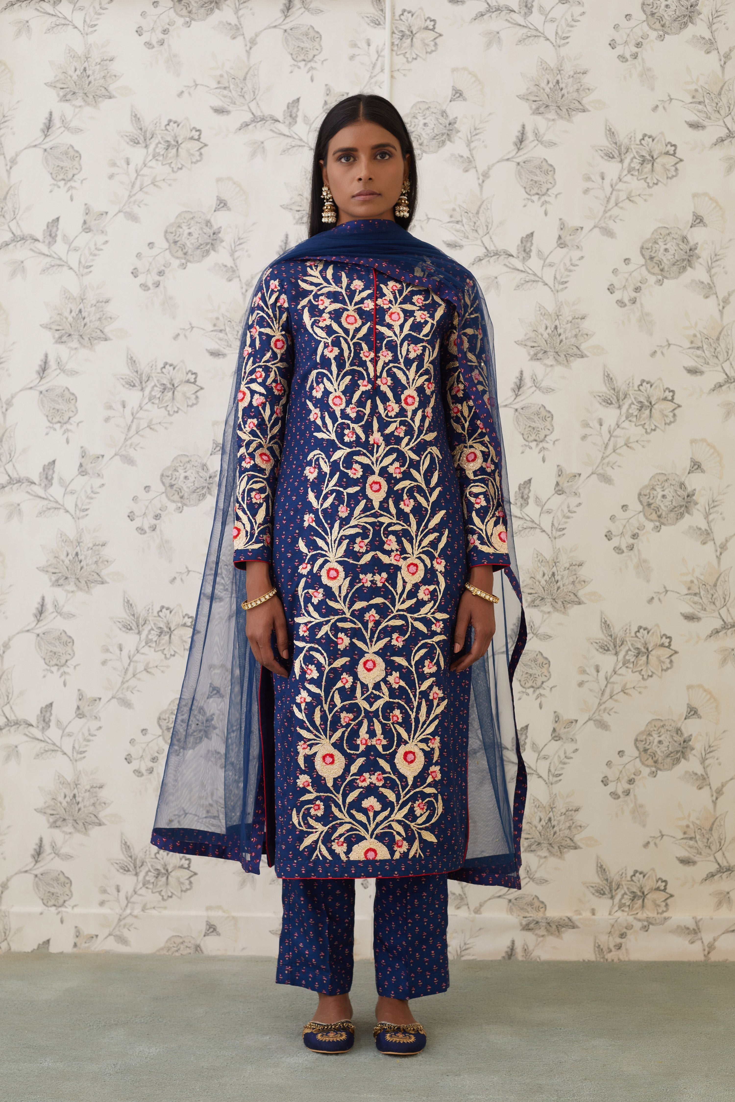 Navy Blue Kurta Set