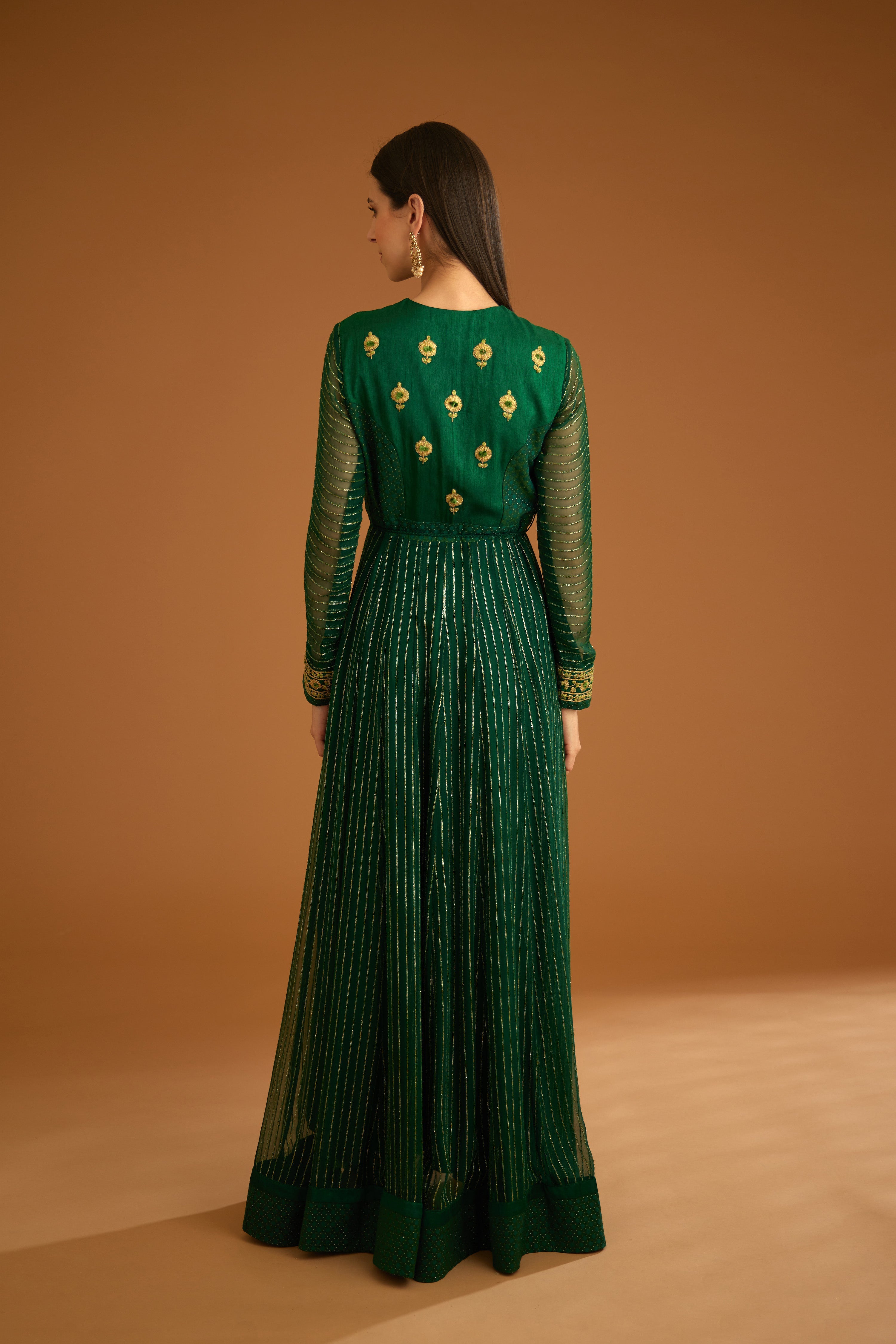 Emerald Green Anarkali Set