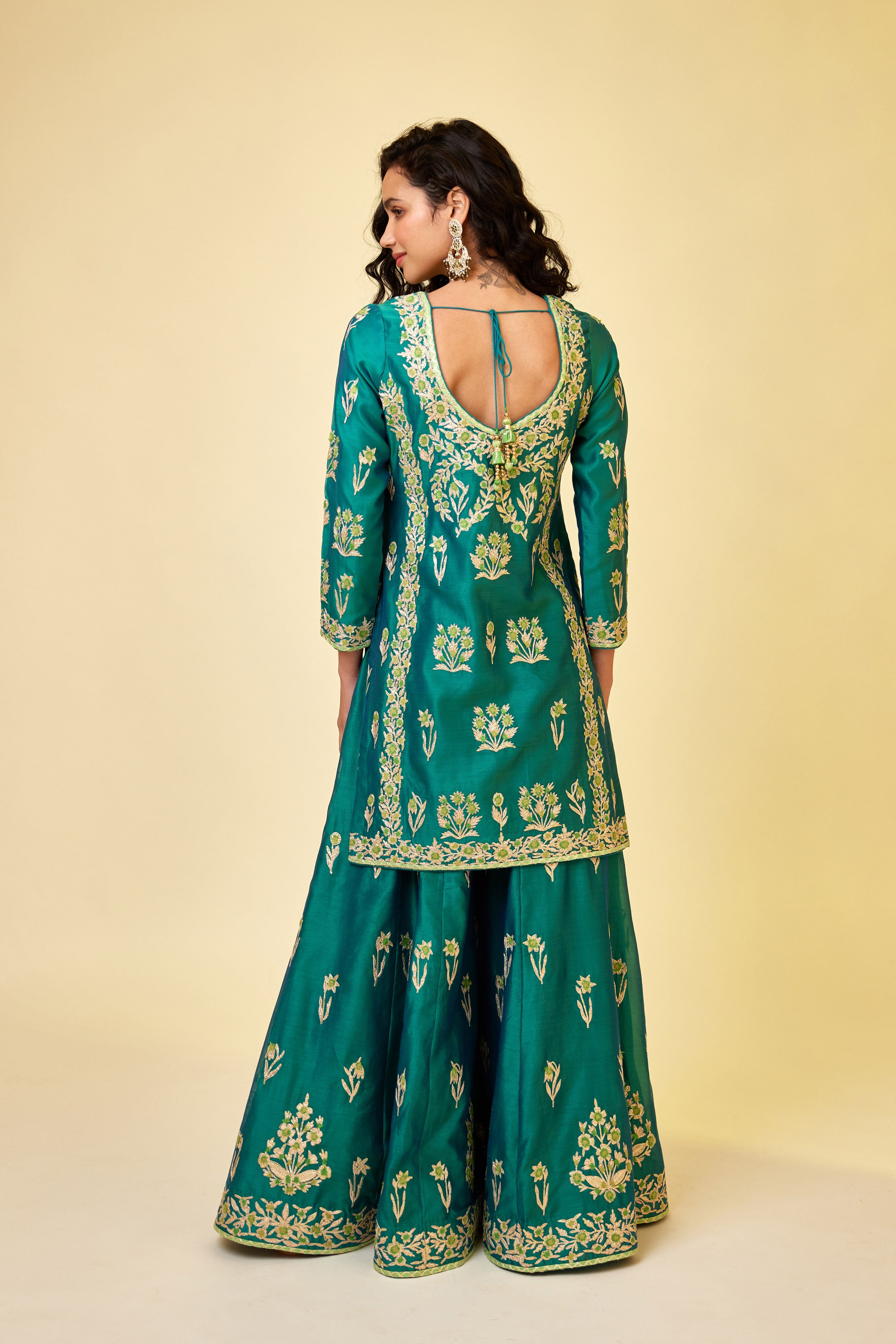 Emerald Green Sharara Set