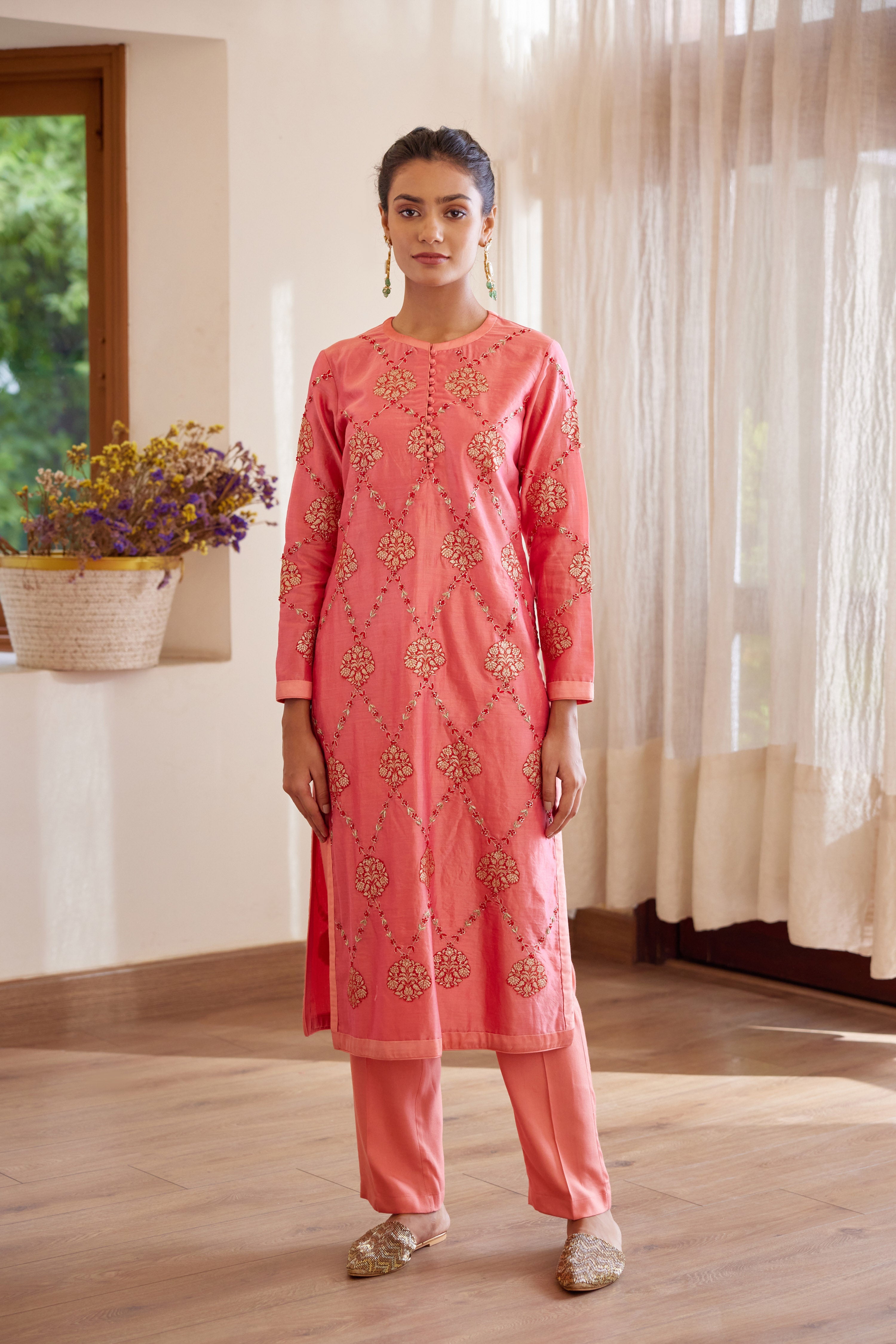 Rose Pink Kurta Set
