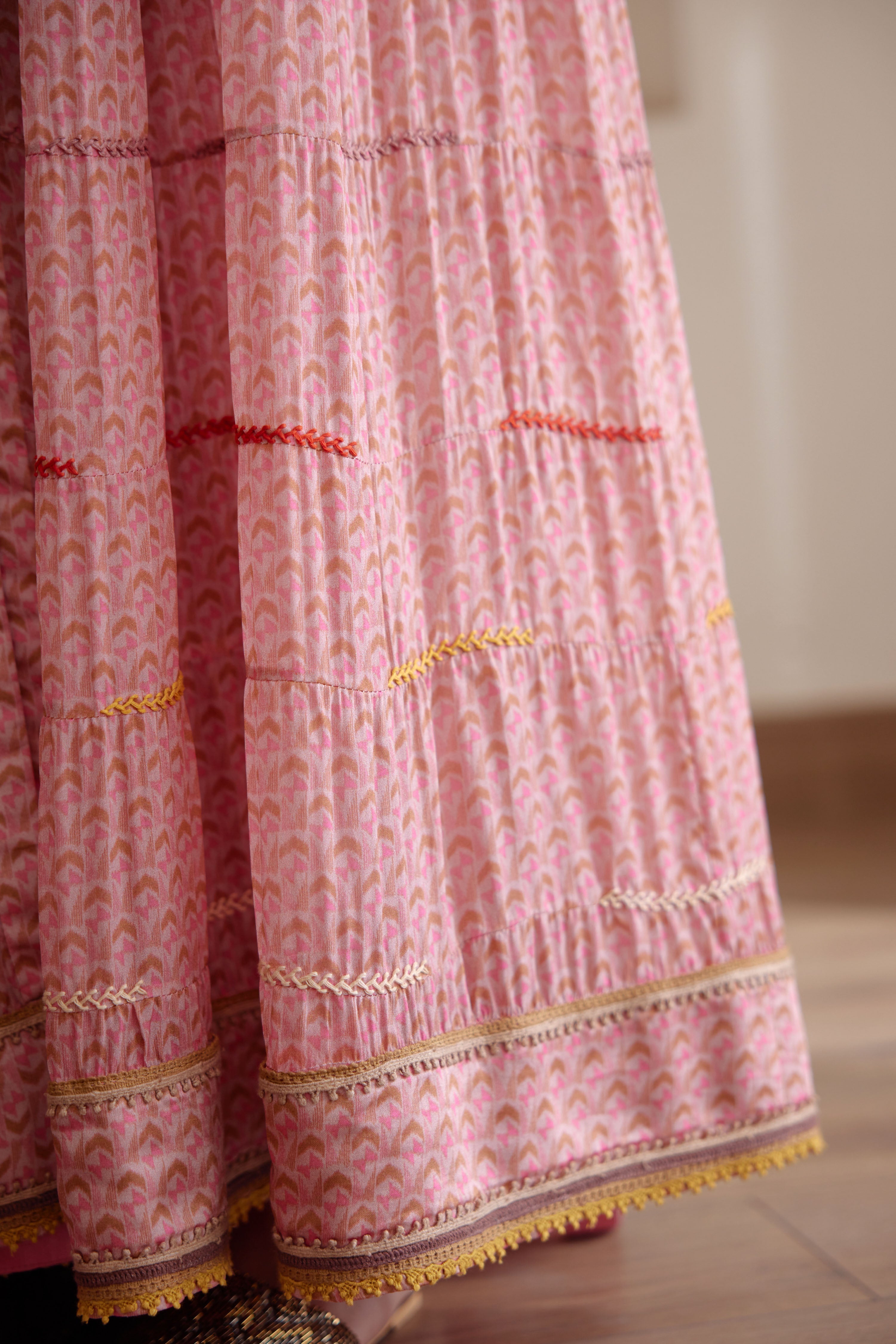 Rose Pink Anarkali Set