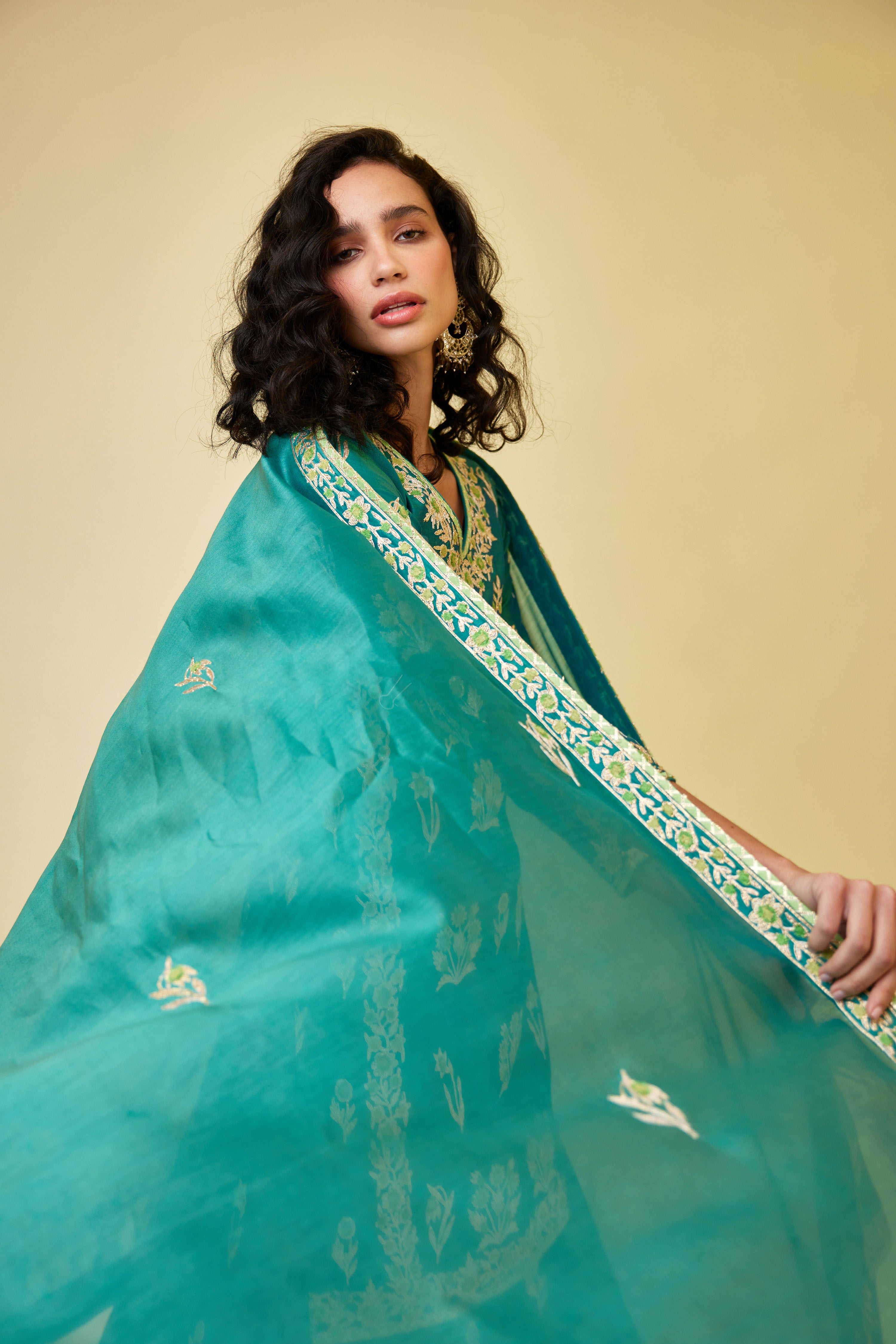 Emerald Green Sharara Set