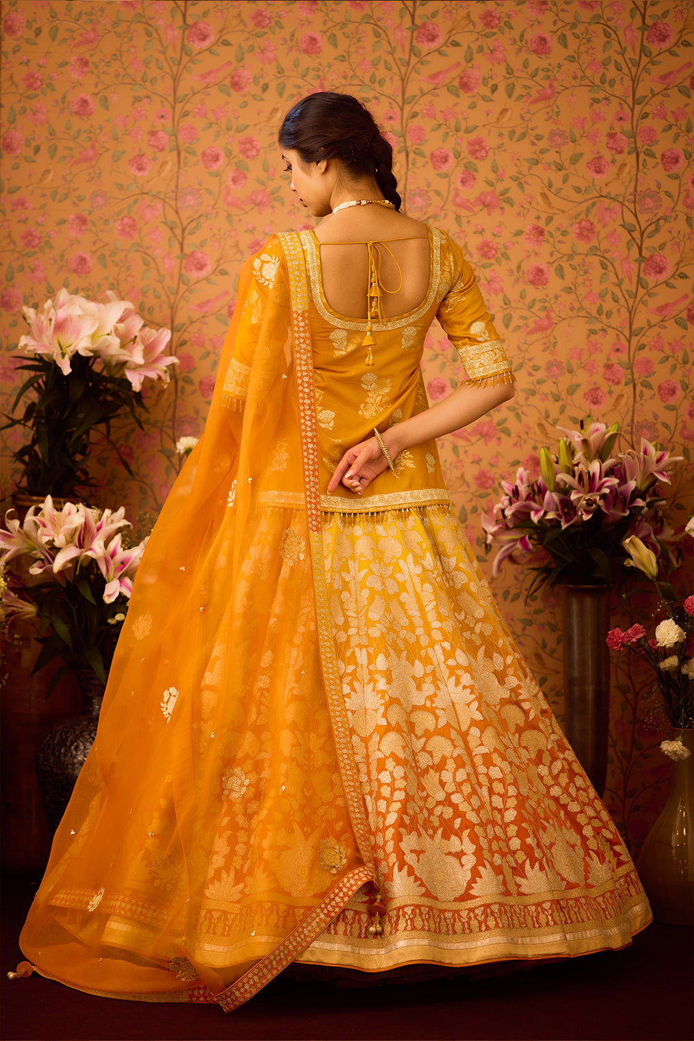 Yellow Choli Lehenga Set