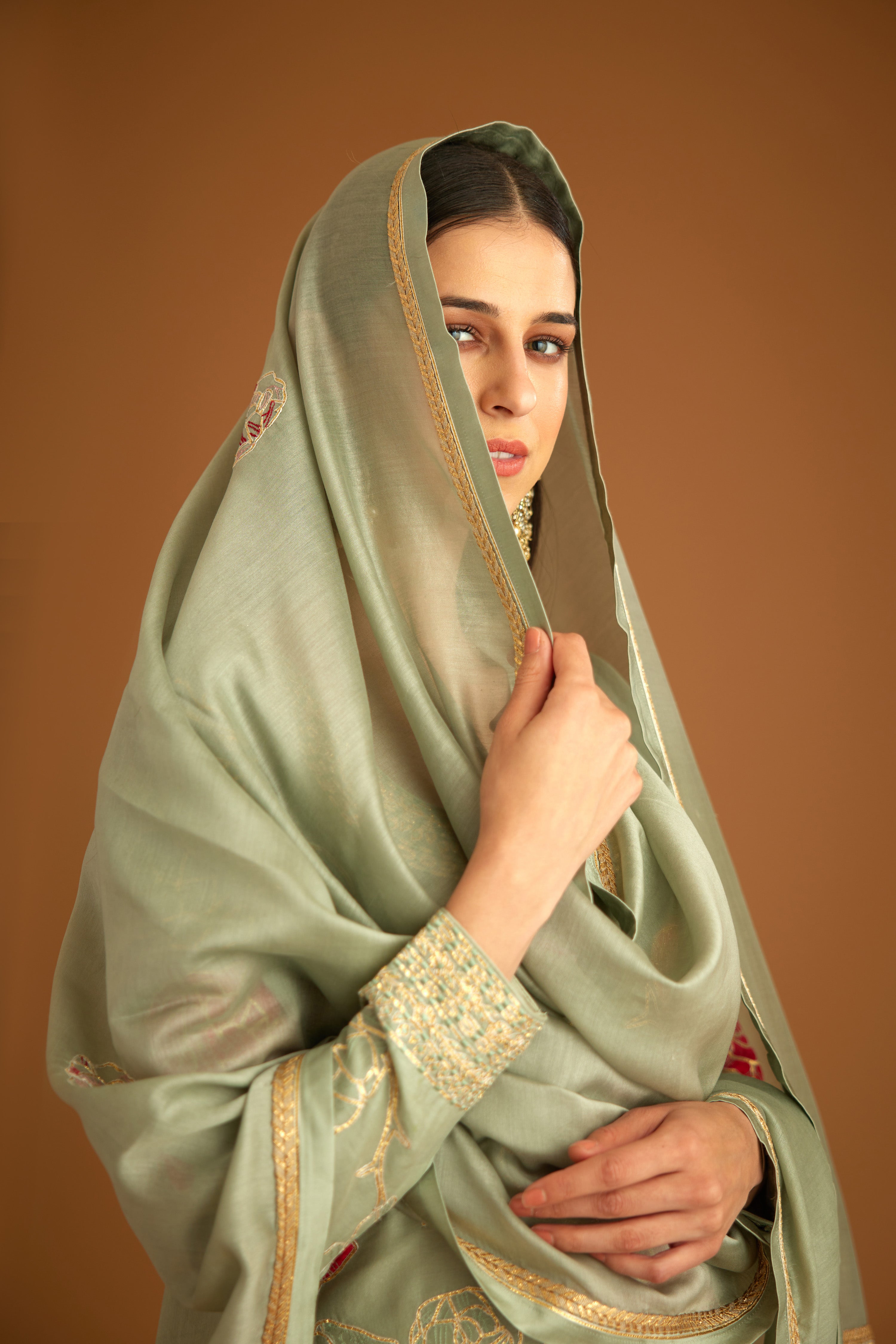 Smokey Blue Sharara Set