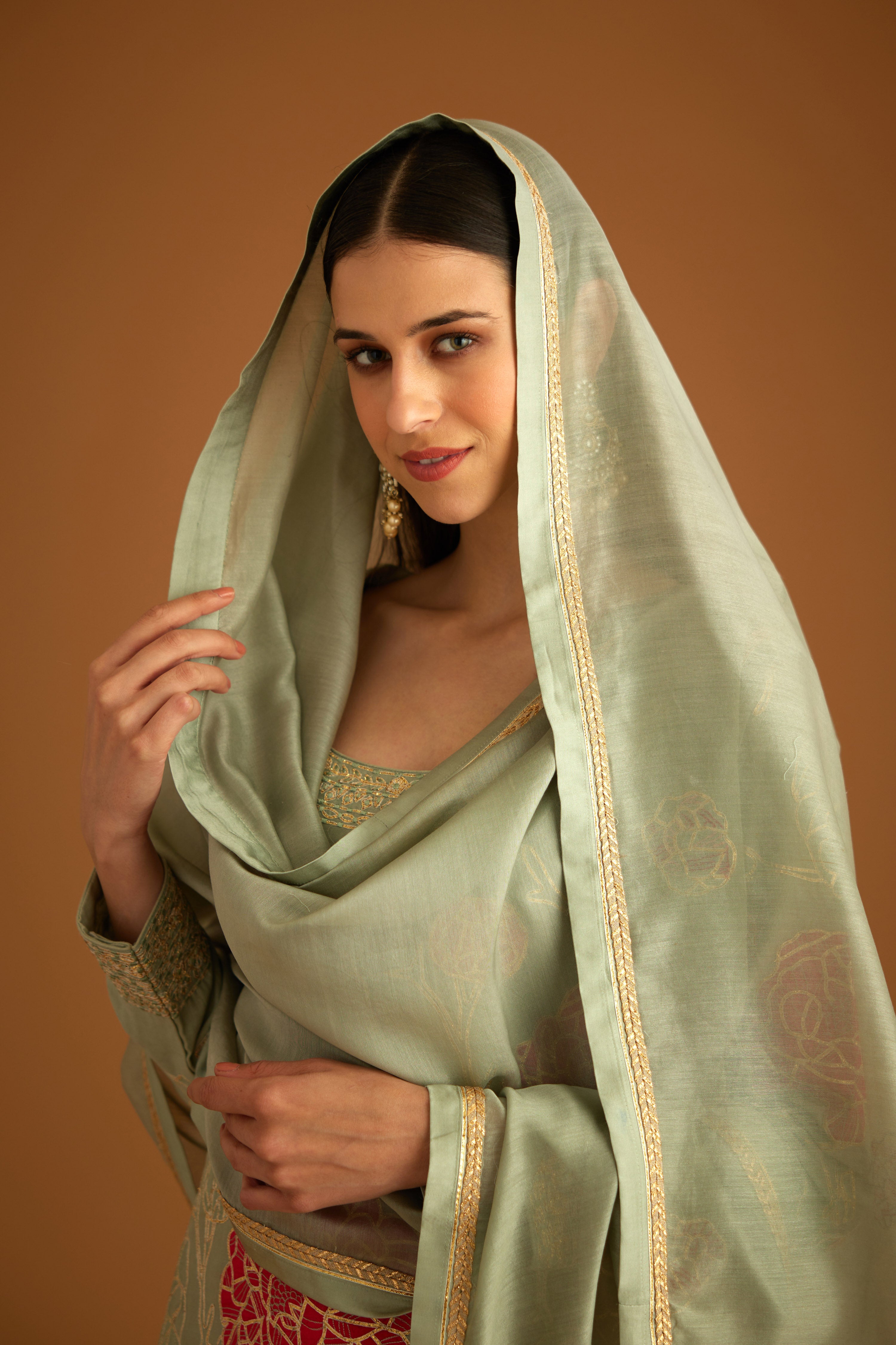 Smokey Blue Sharara Set