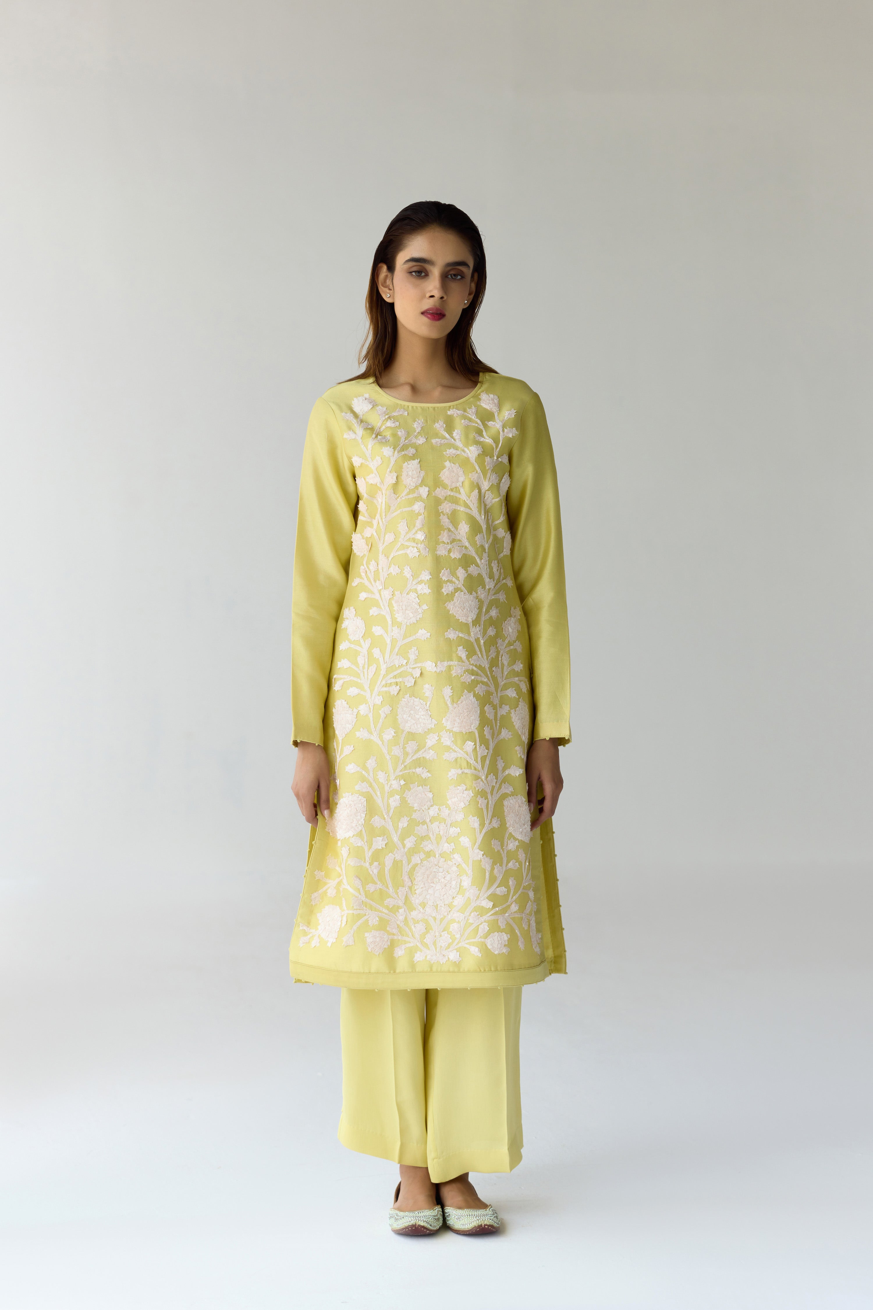 Custard Yellow Kurta Set