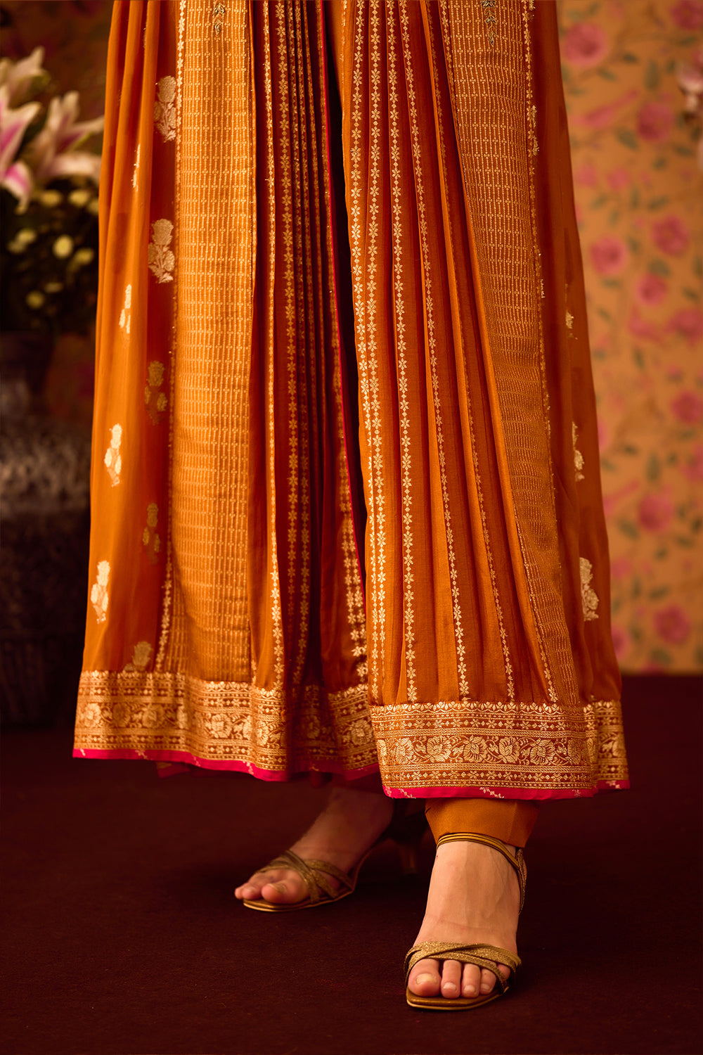 Amber Mustard Anarkali Set