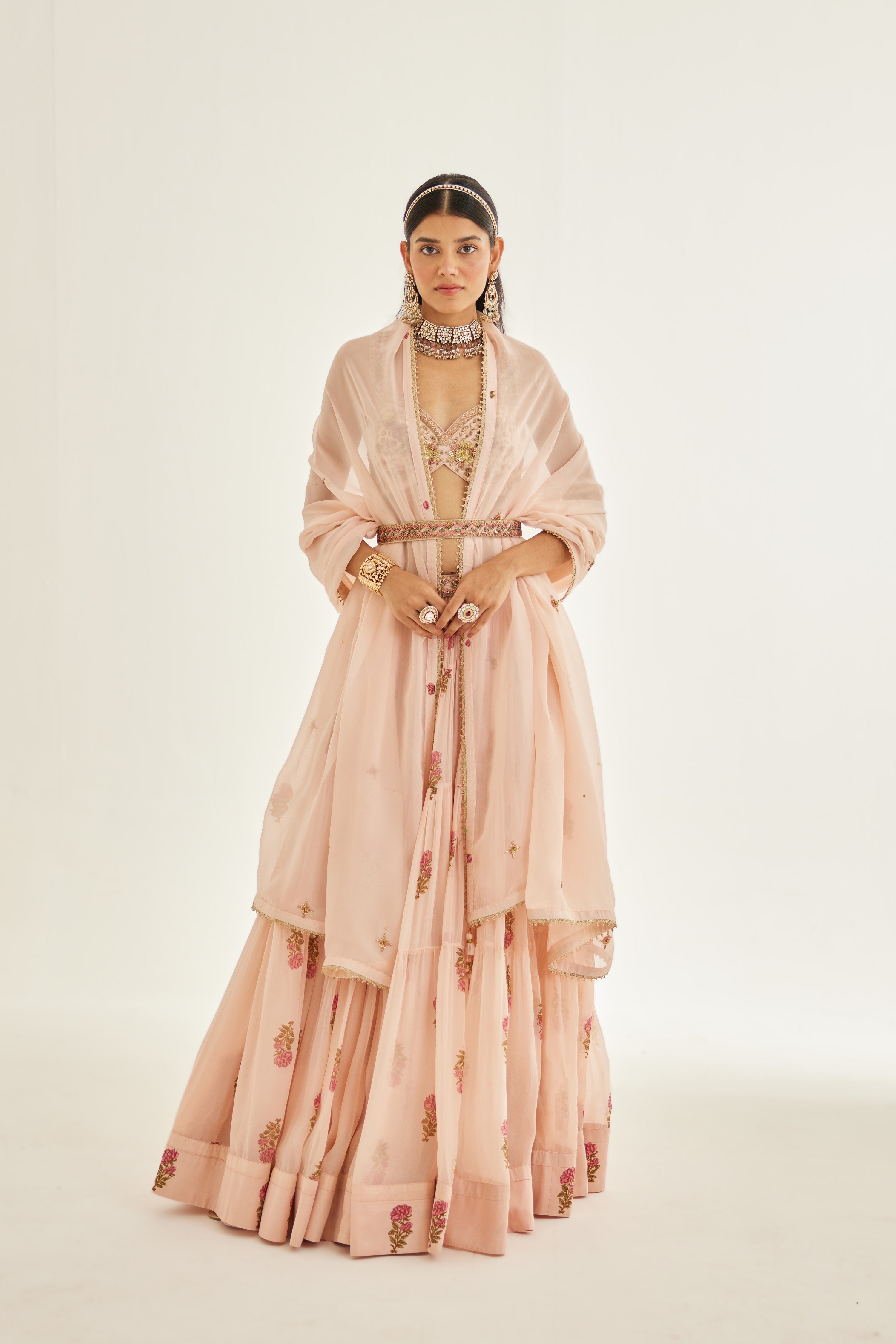 Shell Pink Lehenga Set