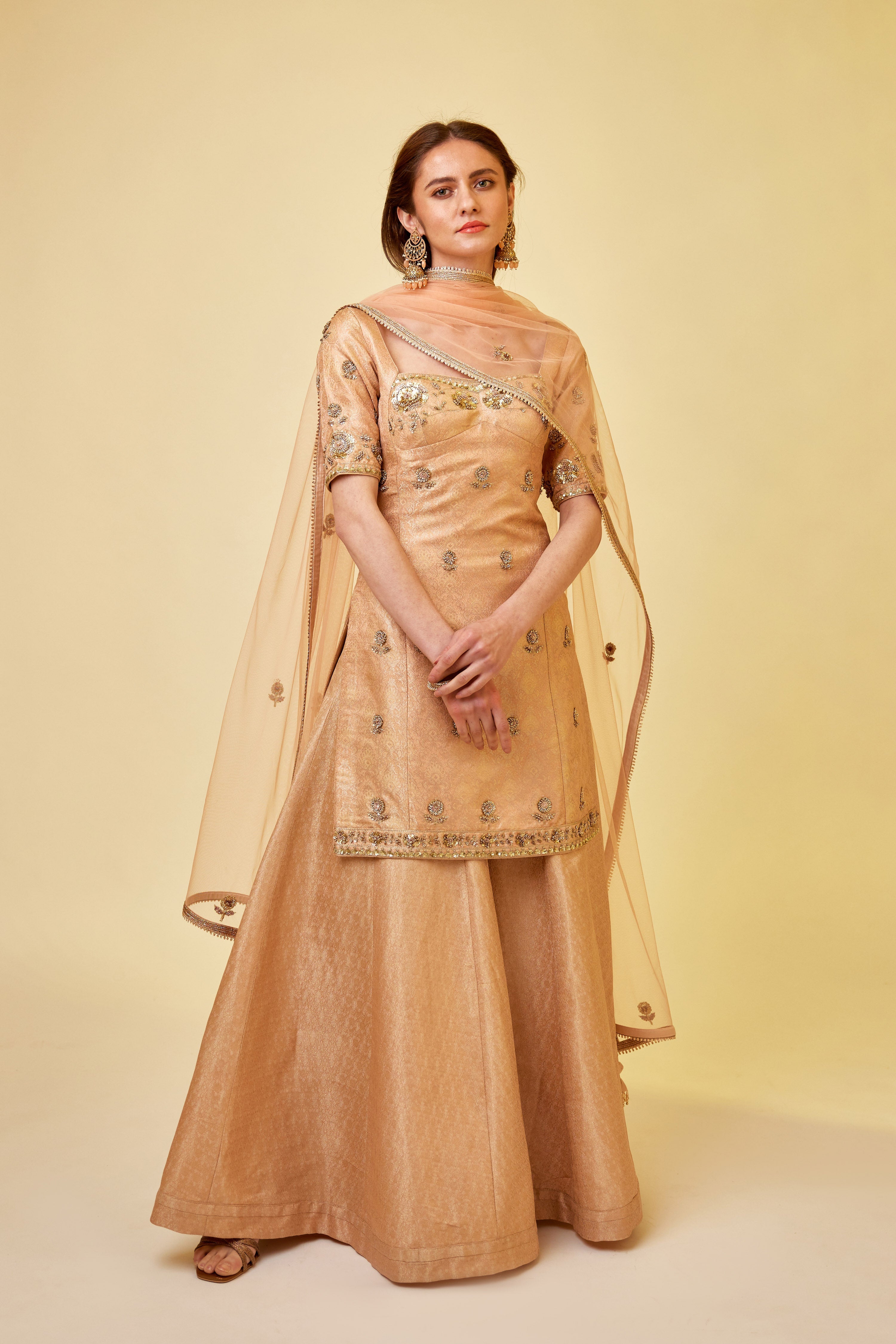 Rose Pink Sharara Set