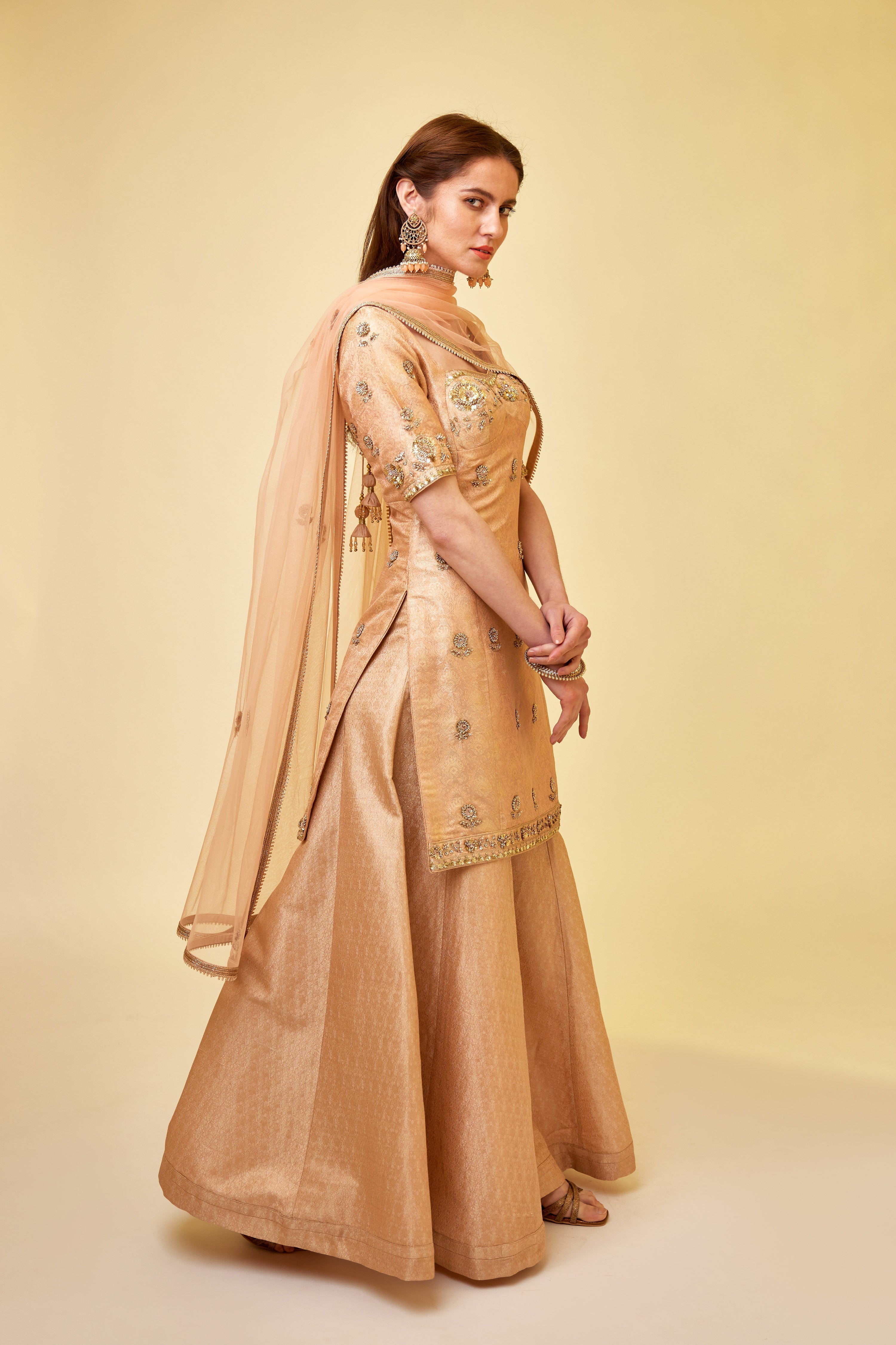 Rose Pink Sharara Set