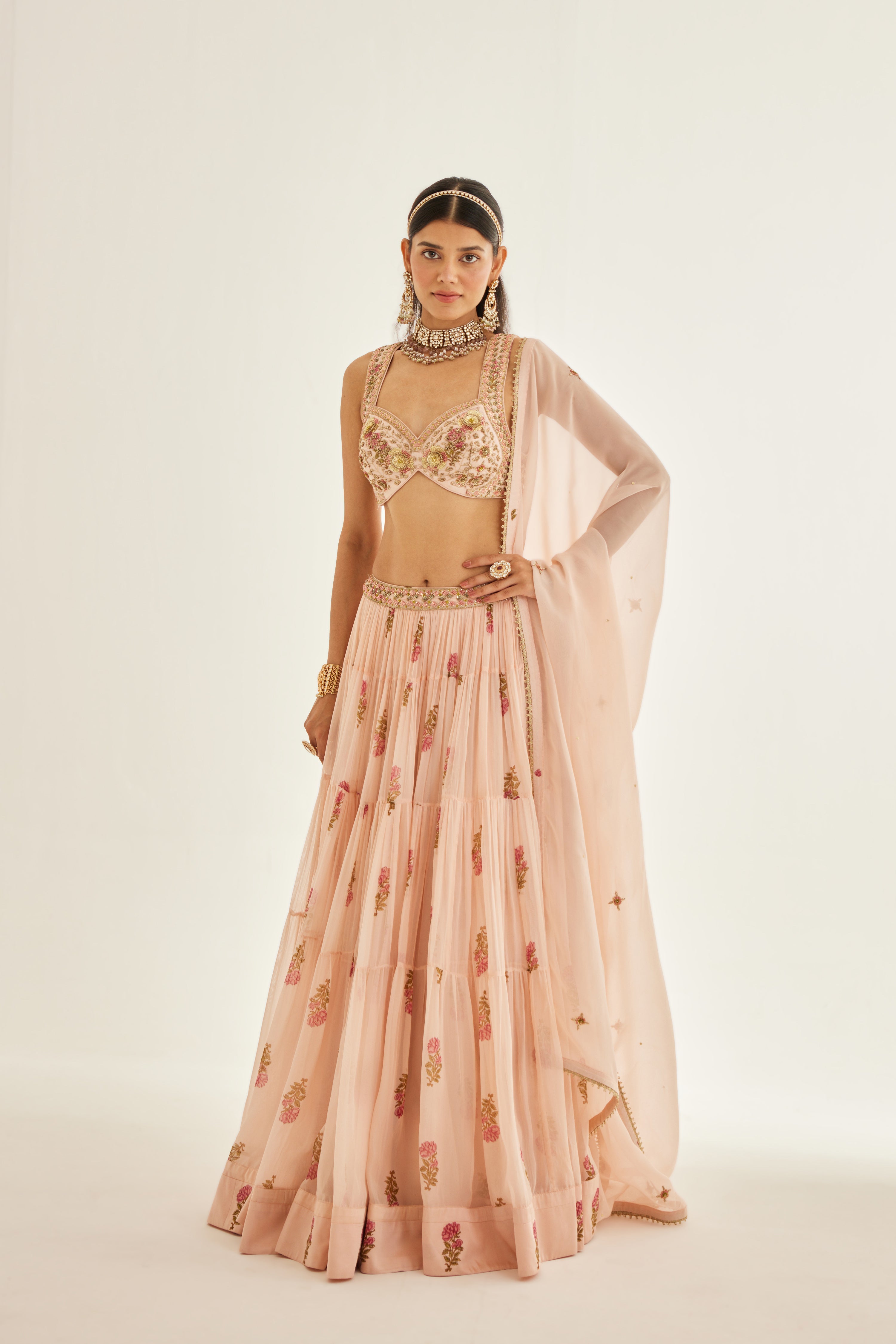 Shell Pink Lehenga Set