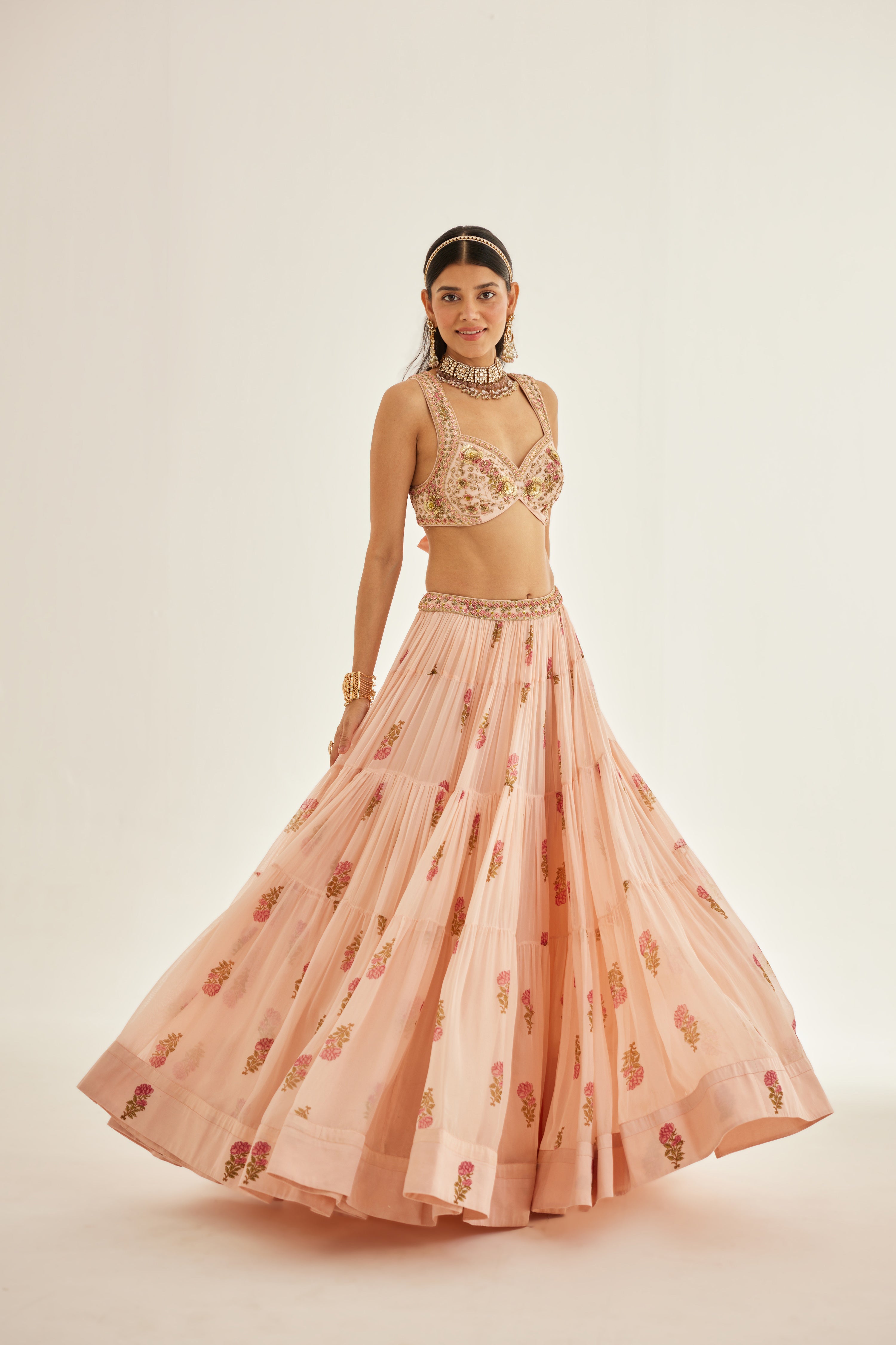 Shell Pink Lehenga Set