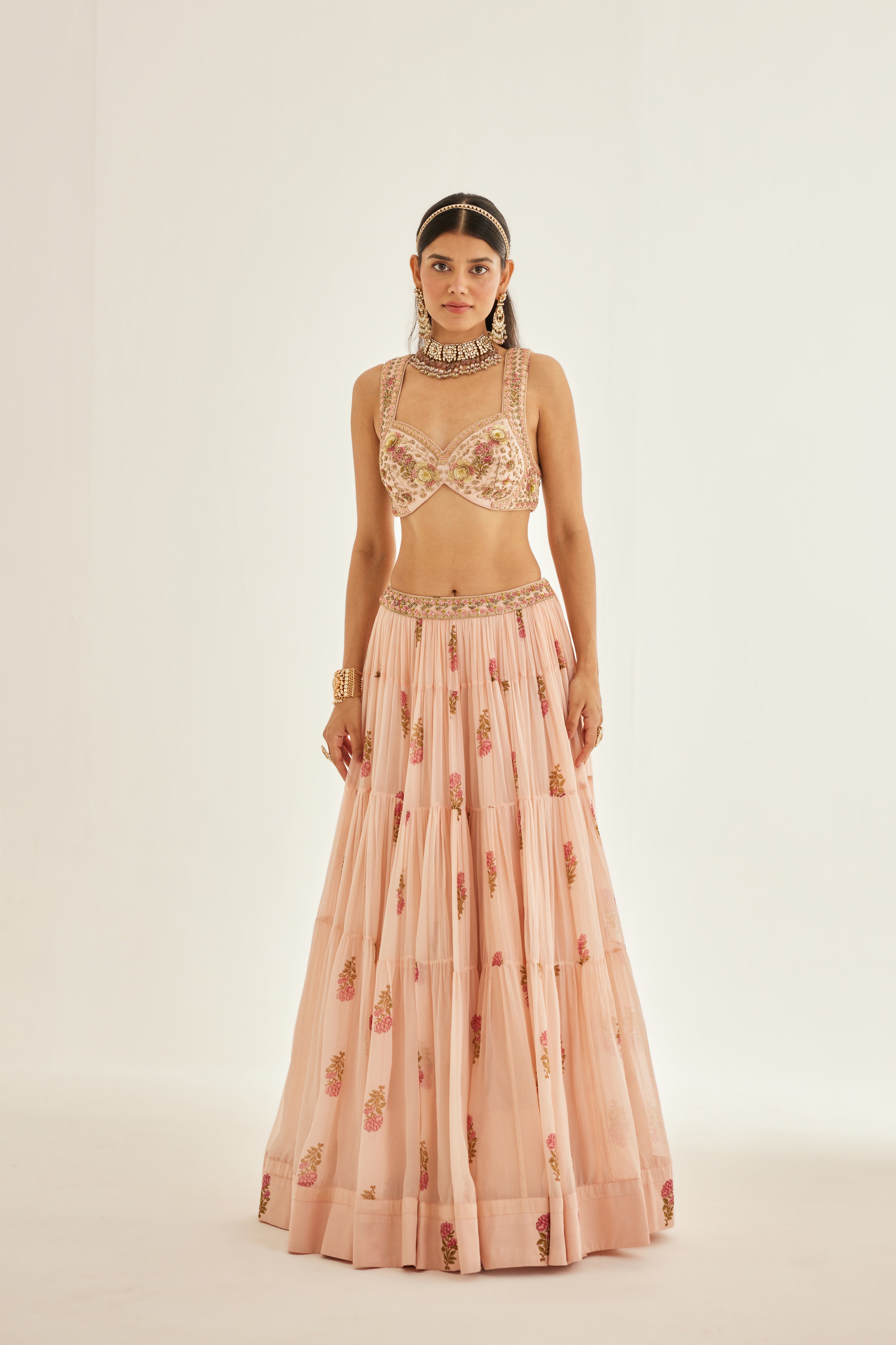 Shell Pink Lehenga Set