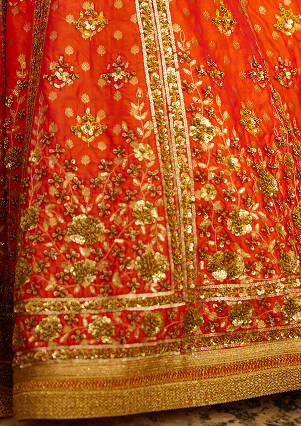 Coral Lehenga Set
