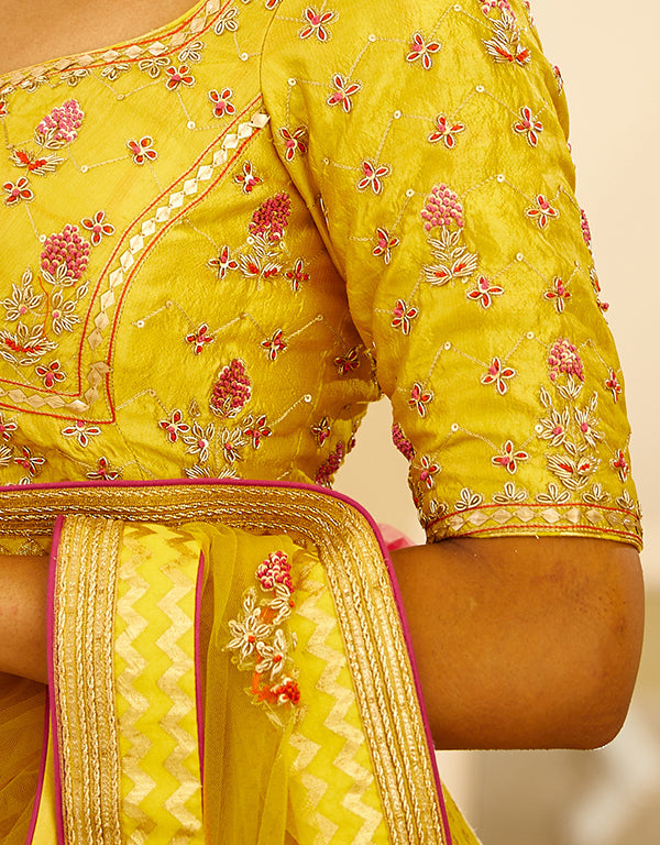 Mustard Yellow Lehenga Set