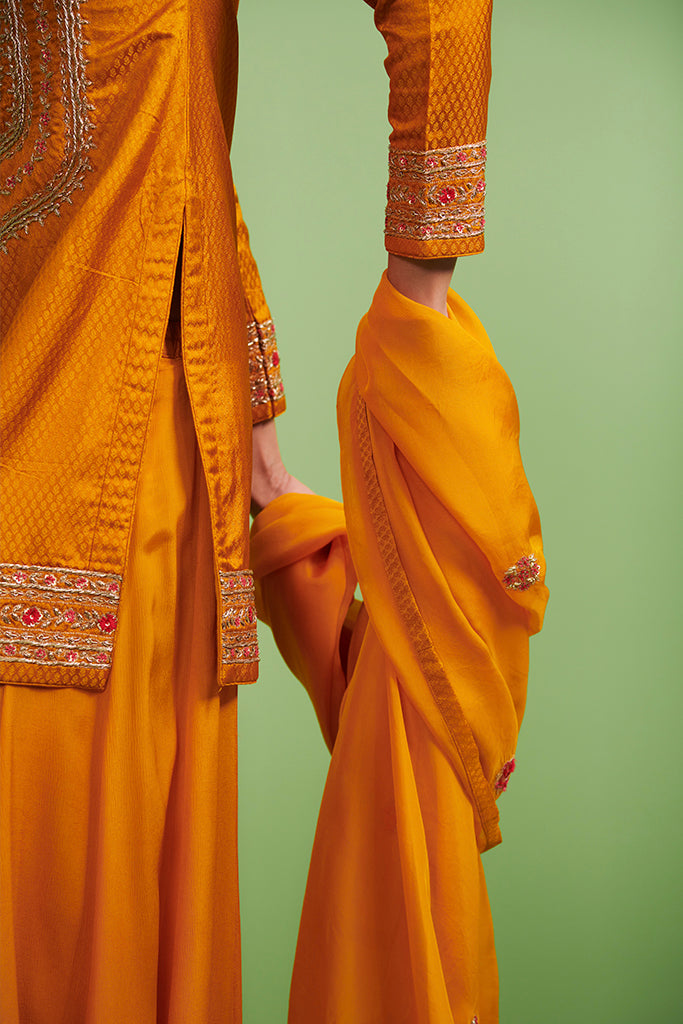 Mustard Kurta & Sharara Set