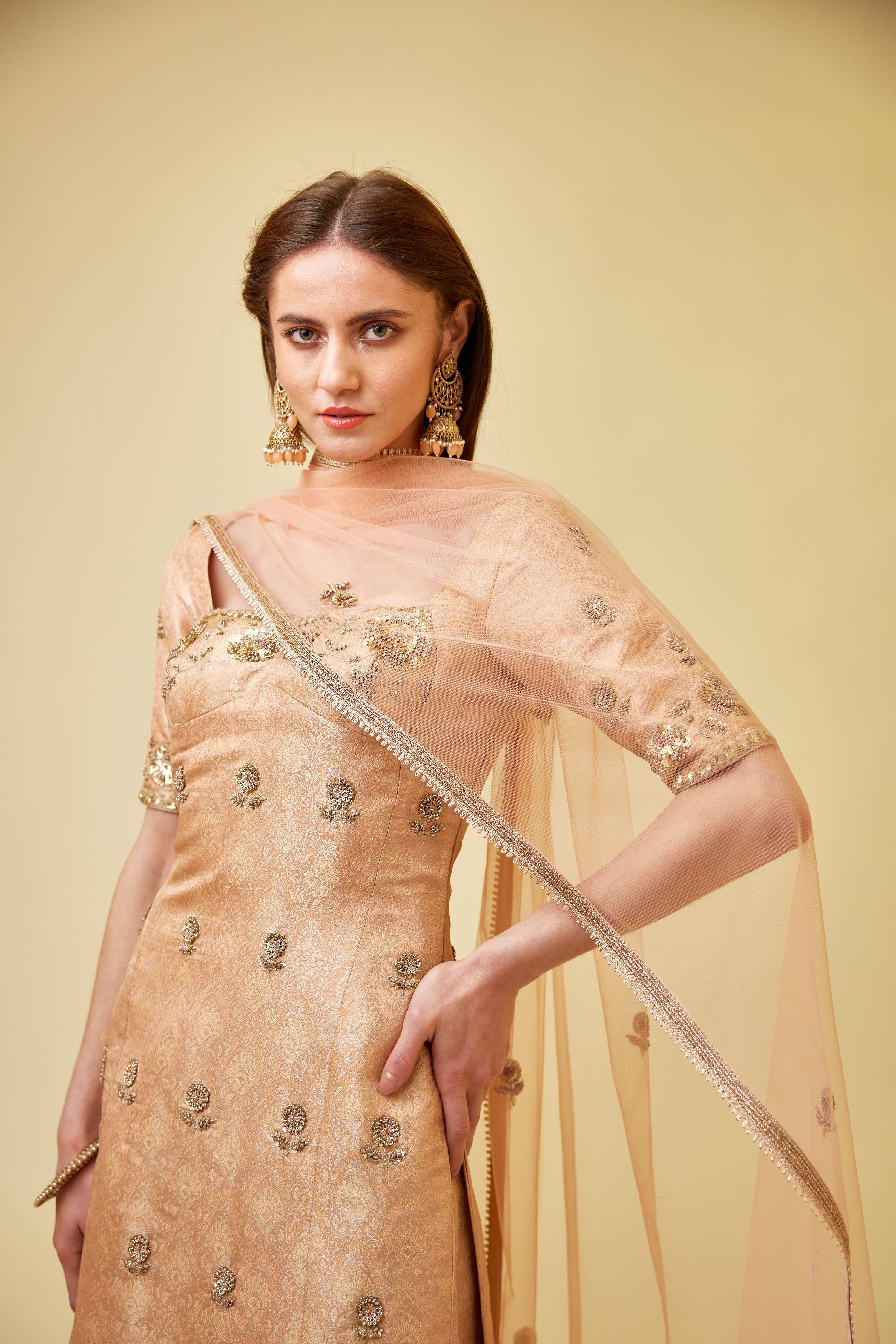 Rose Pink Sharara Set