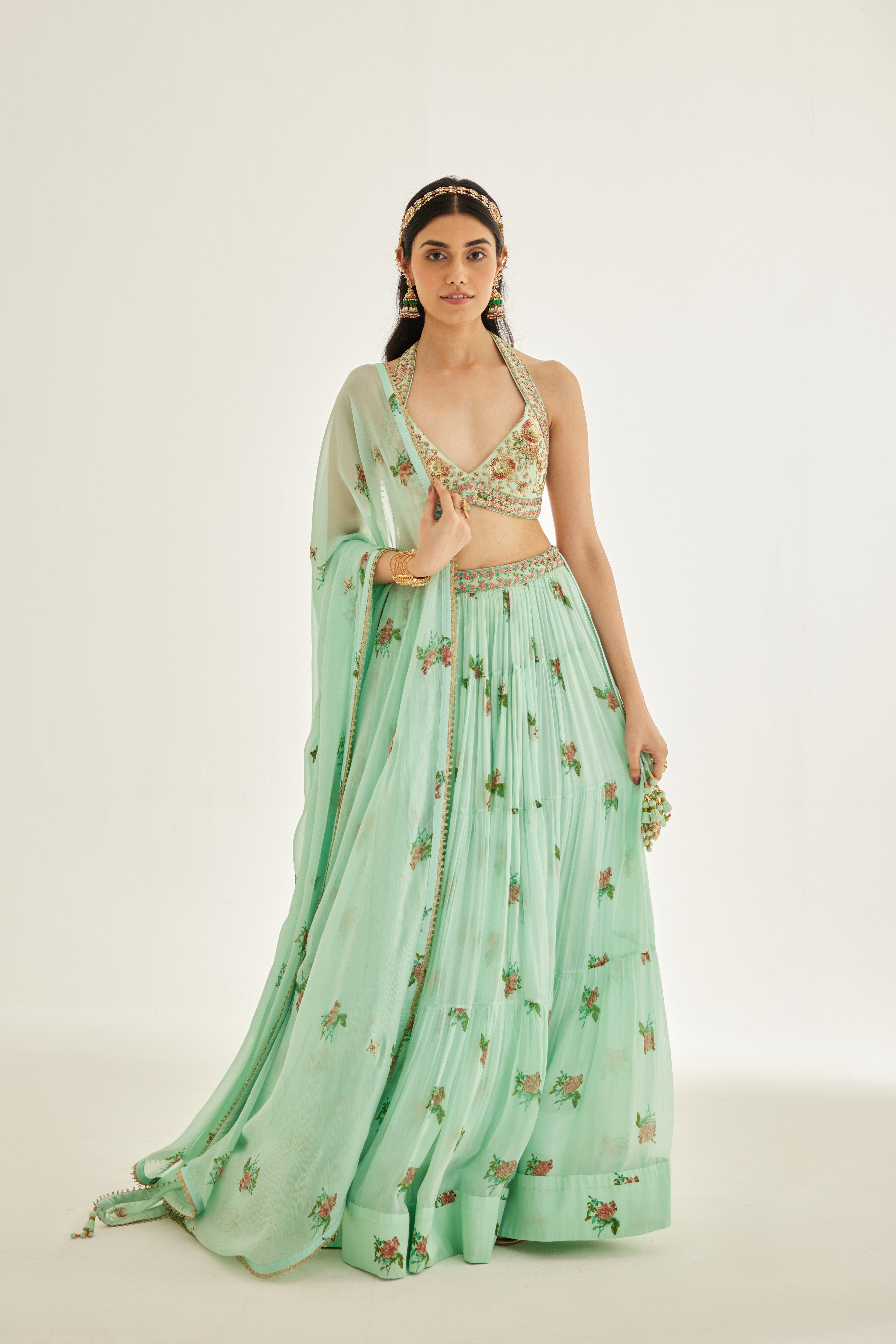 Plume Blue Lehenga Set