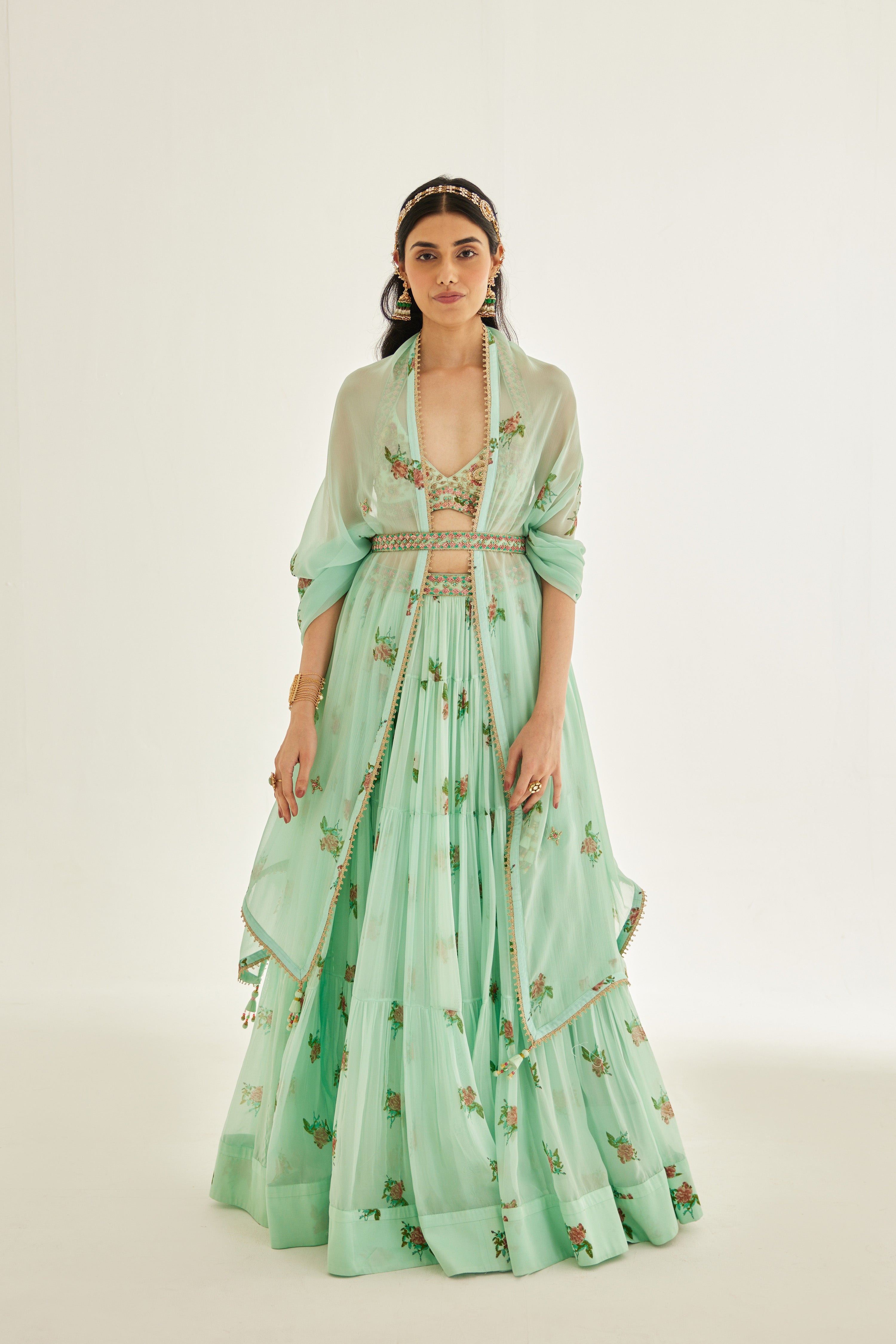 Plume Blue Lehenga Set