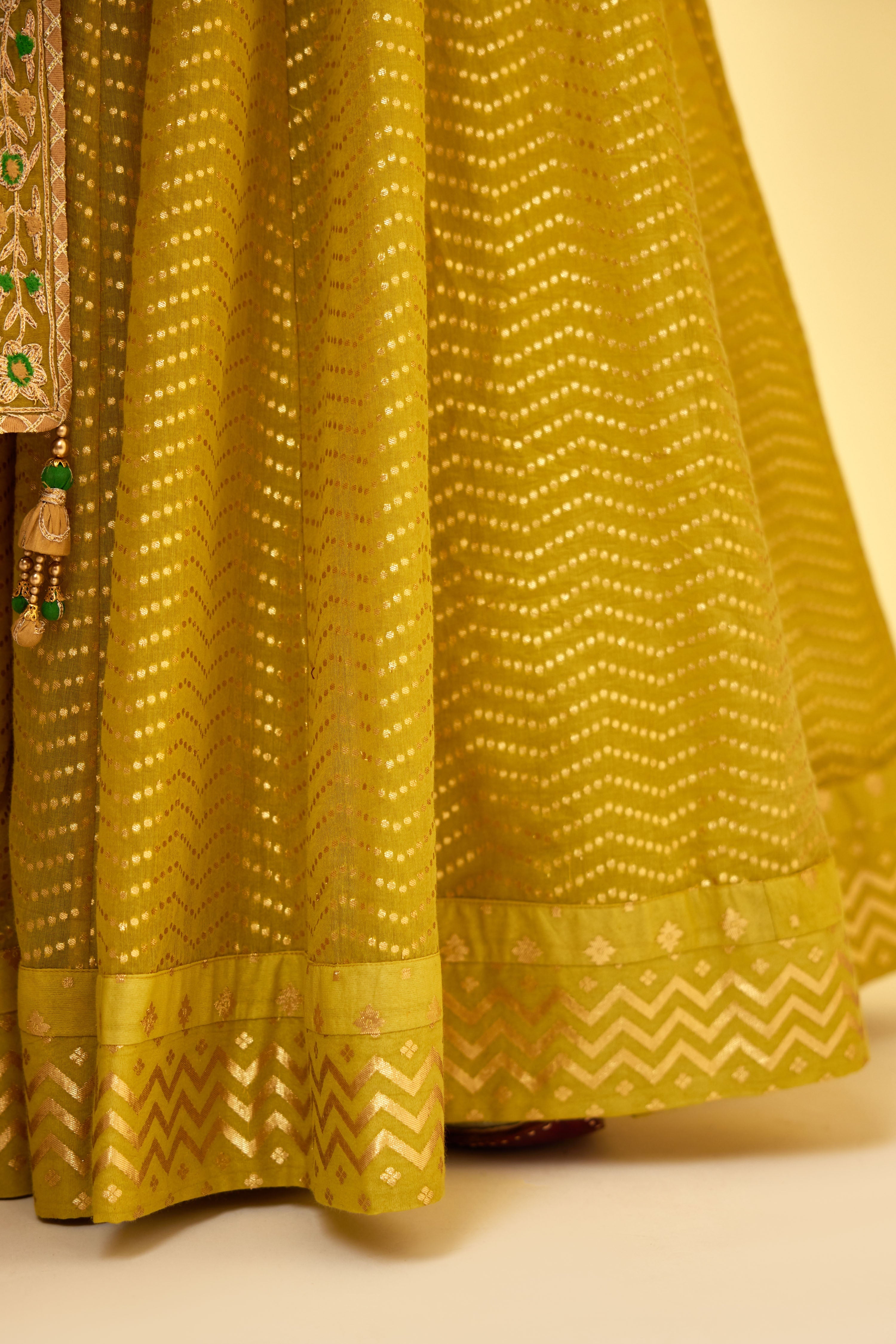 Olive Green Skirt Set