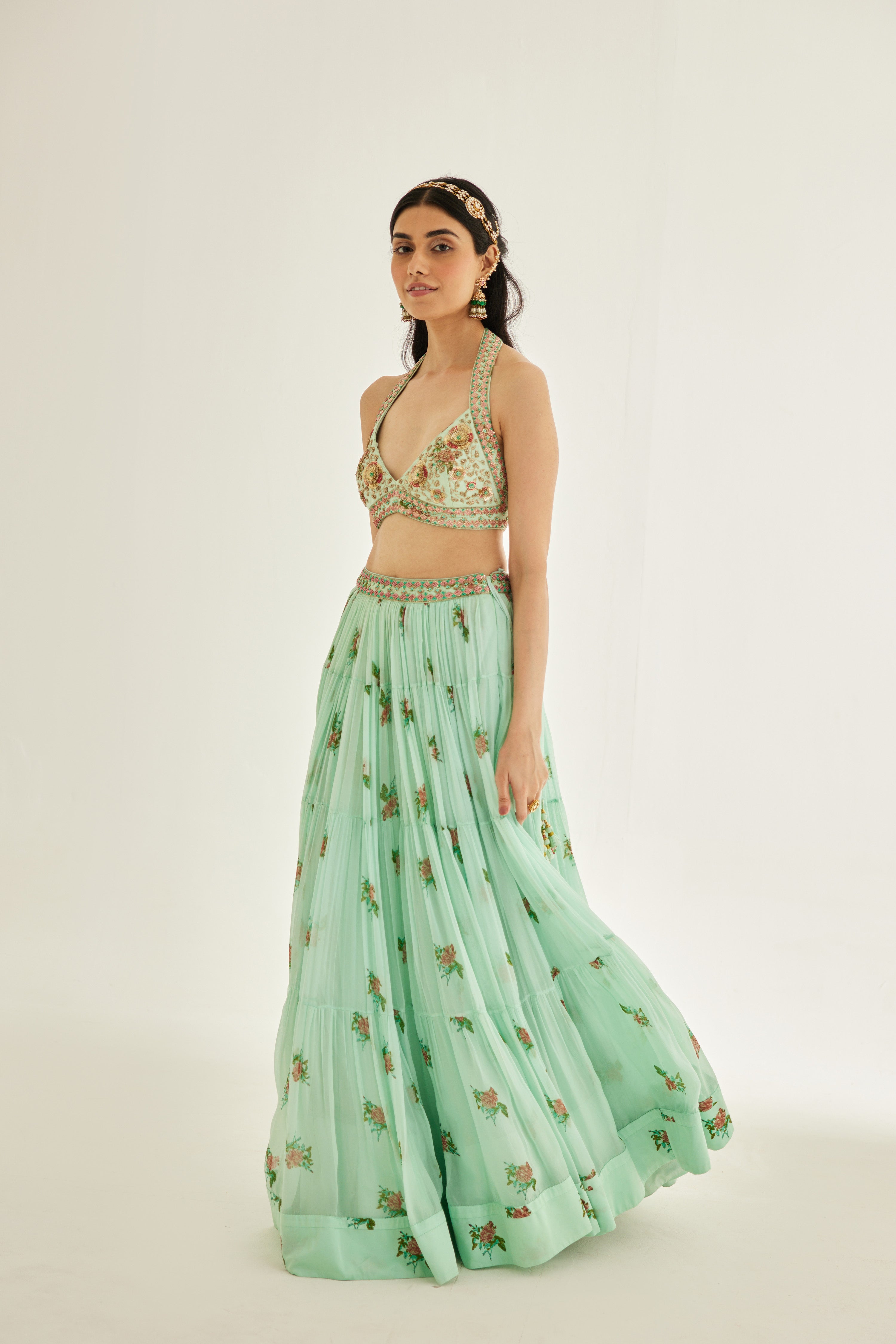 Plume Blue Lehenga Set