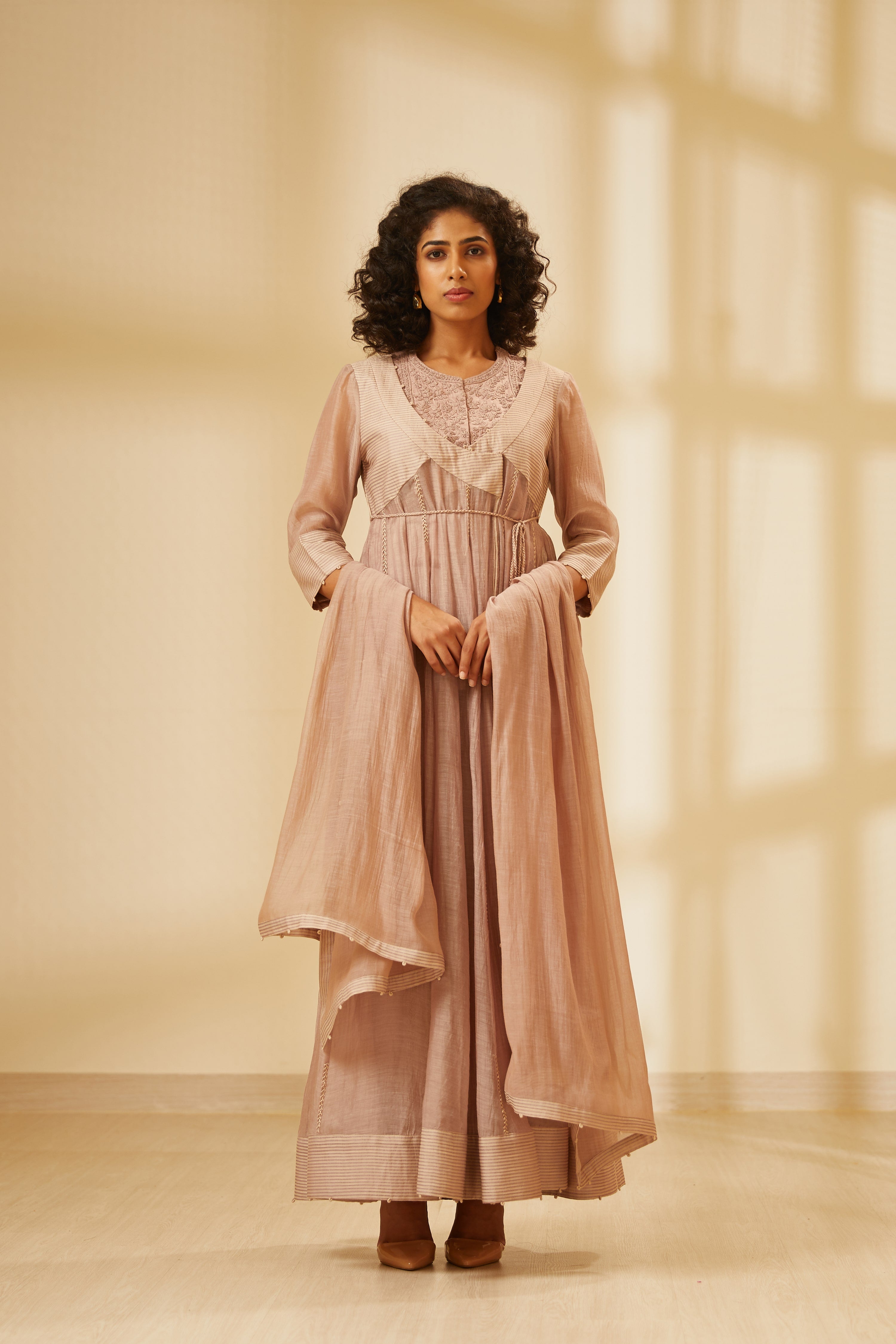 Old Rose Pink Angrakha Set