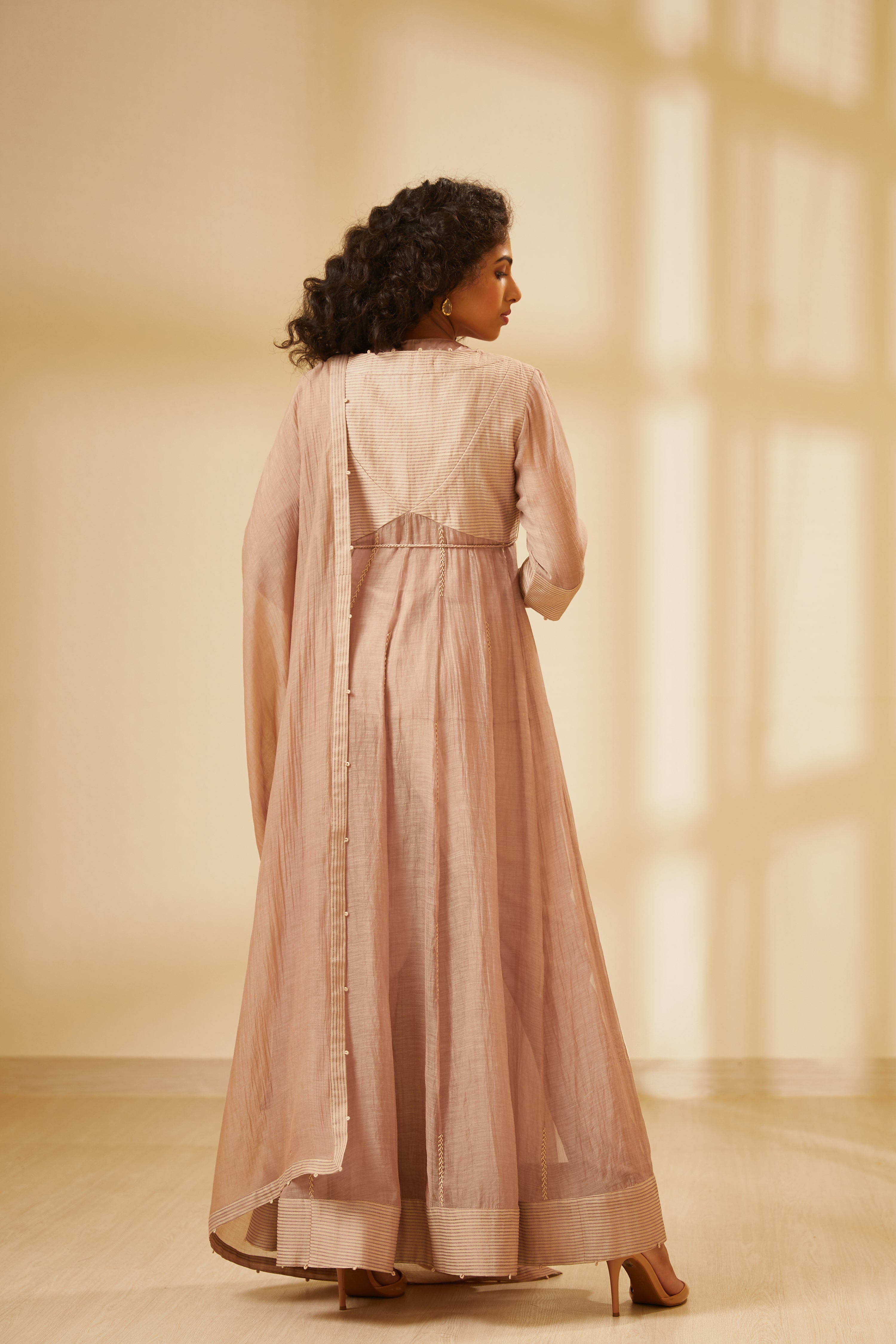 Old Rose Pink Angrakha Set