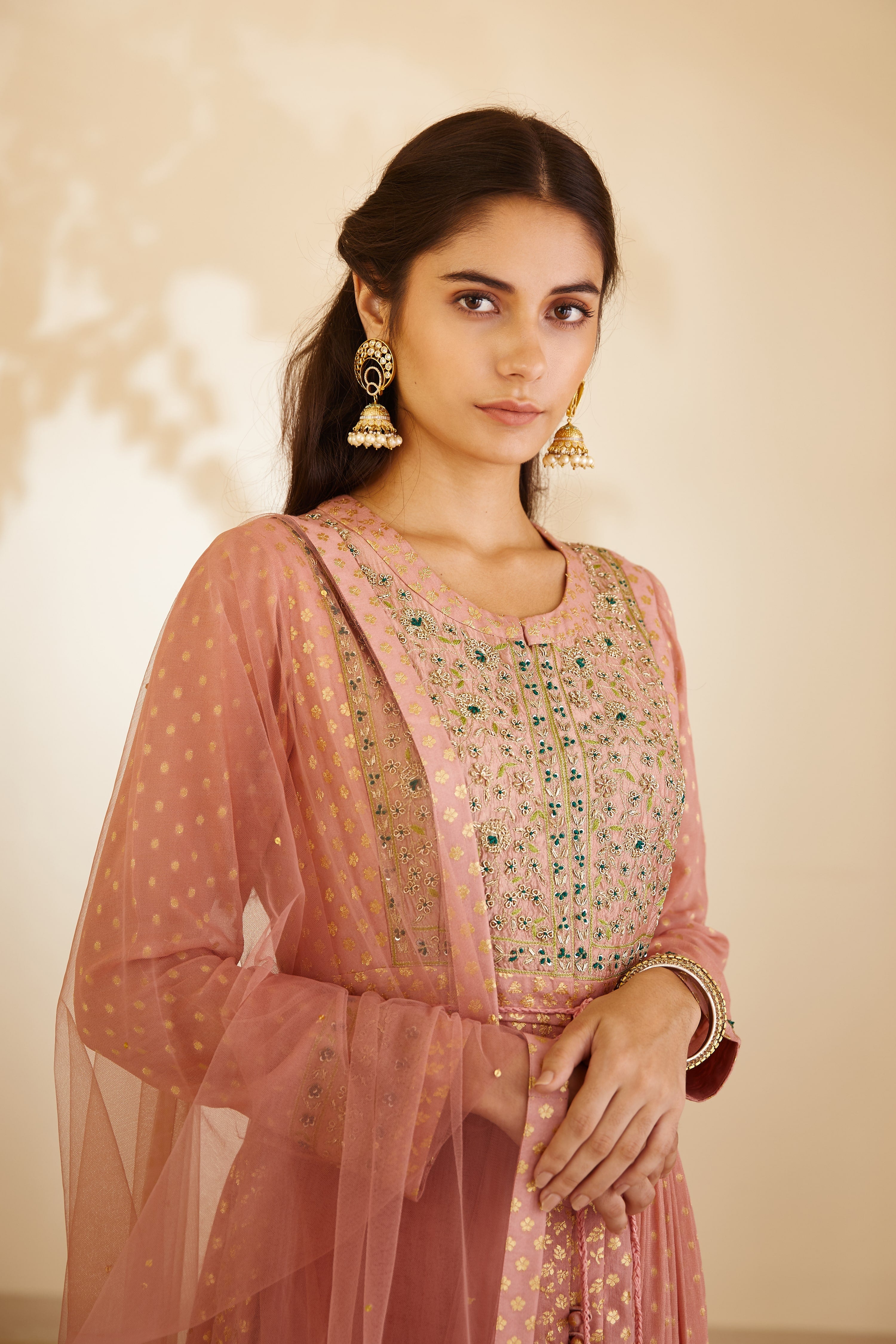 Blush Pink Anarkali Set