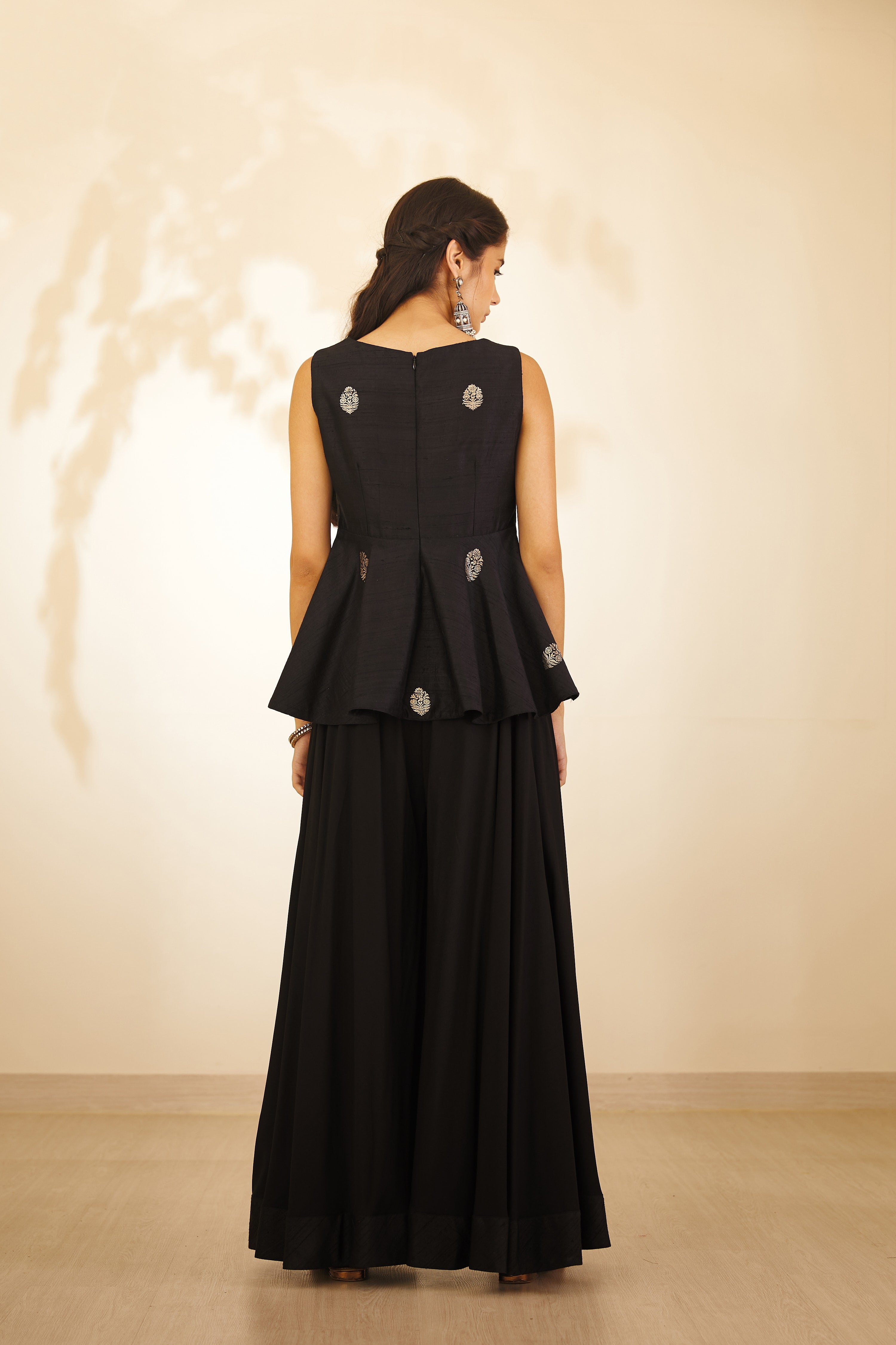 Black Top & Flared Trousers