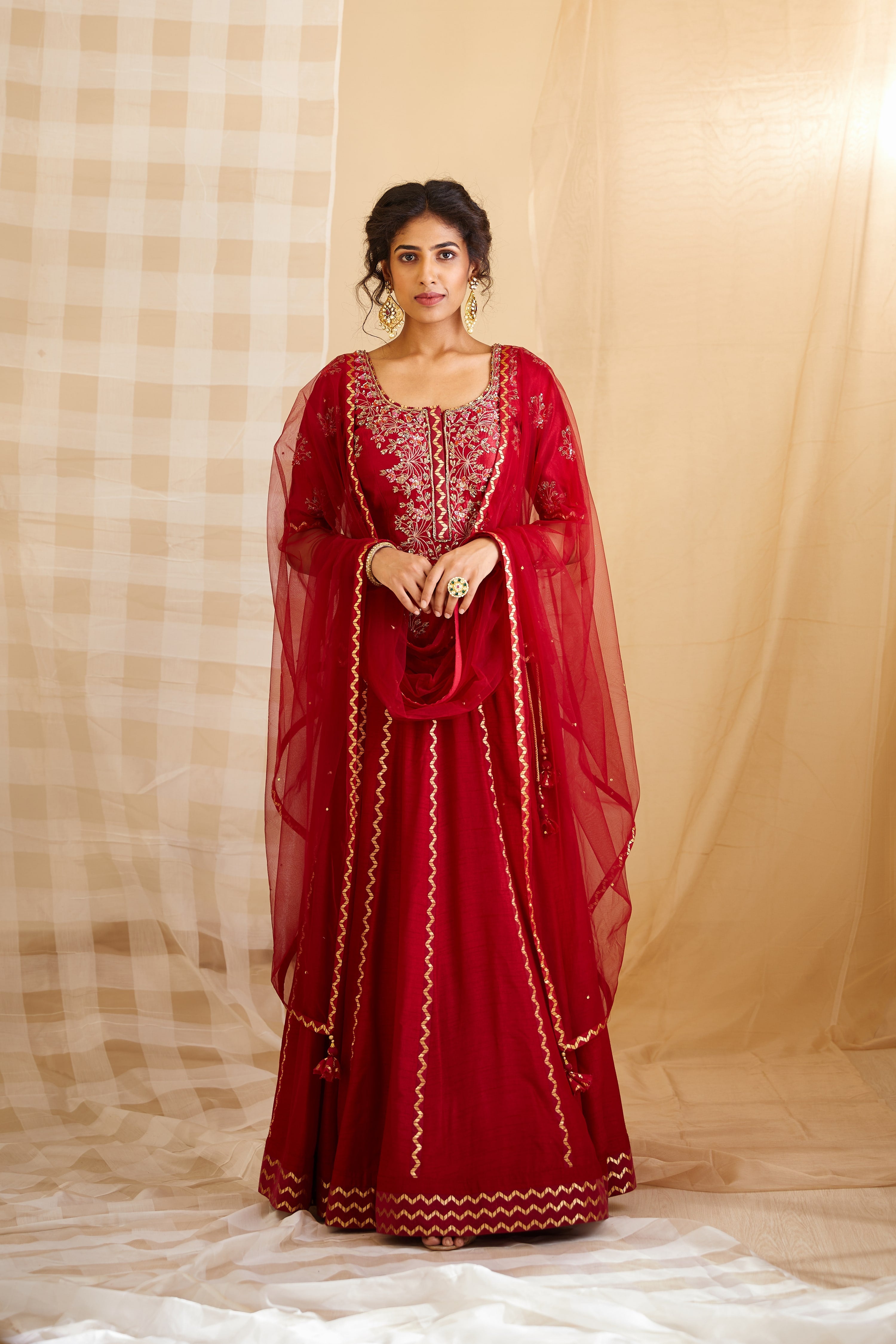 Maroon Lehenga Set
