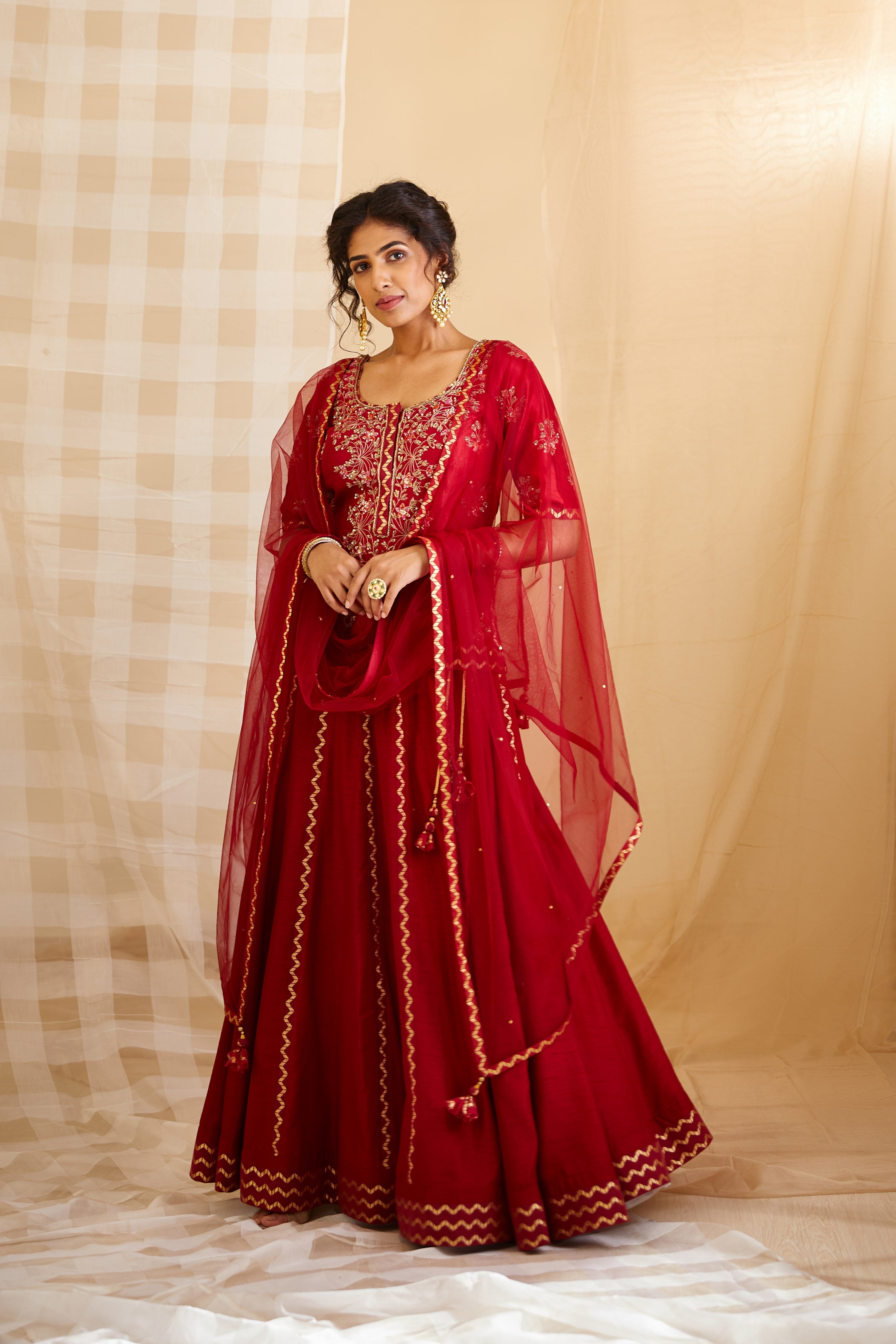 Maroon Lehenga Set