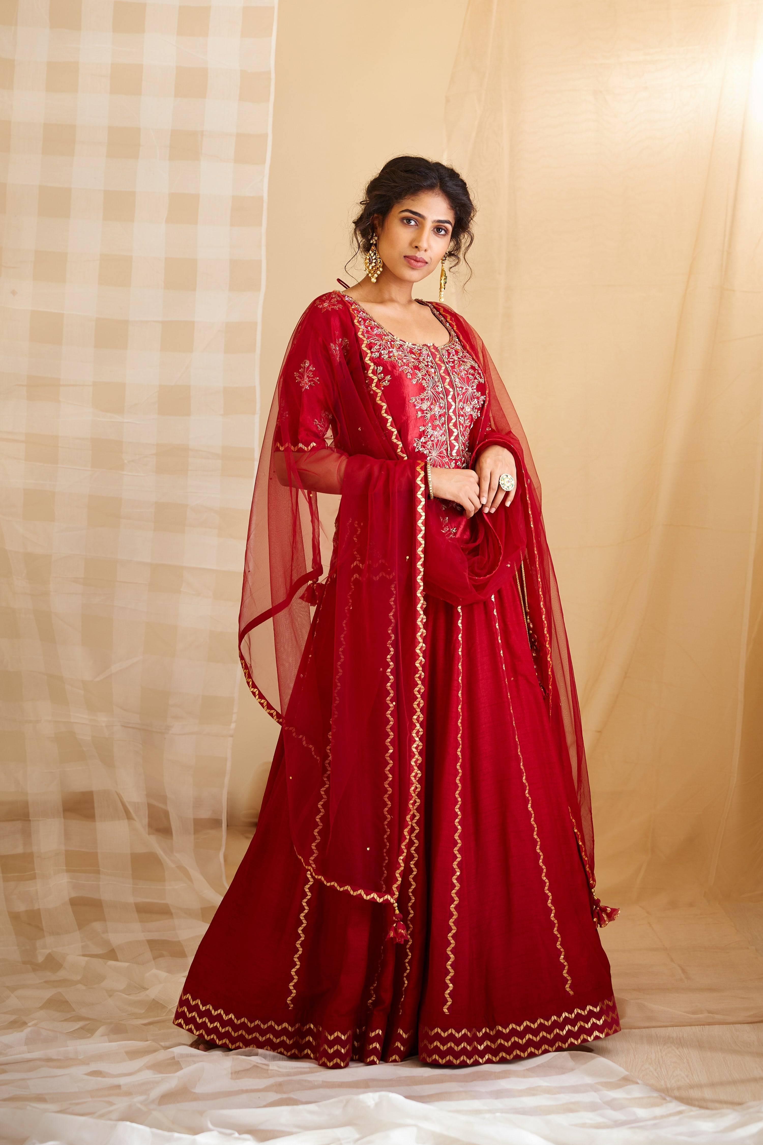 Maroon Lehenga Set