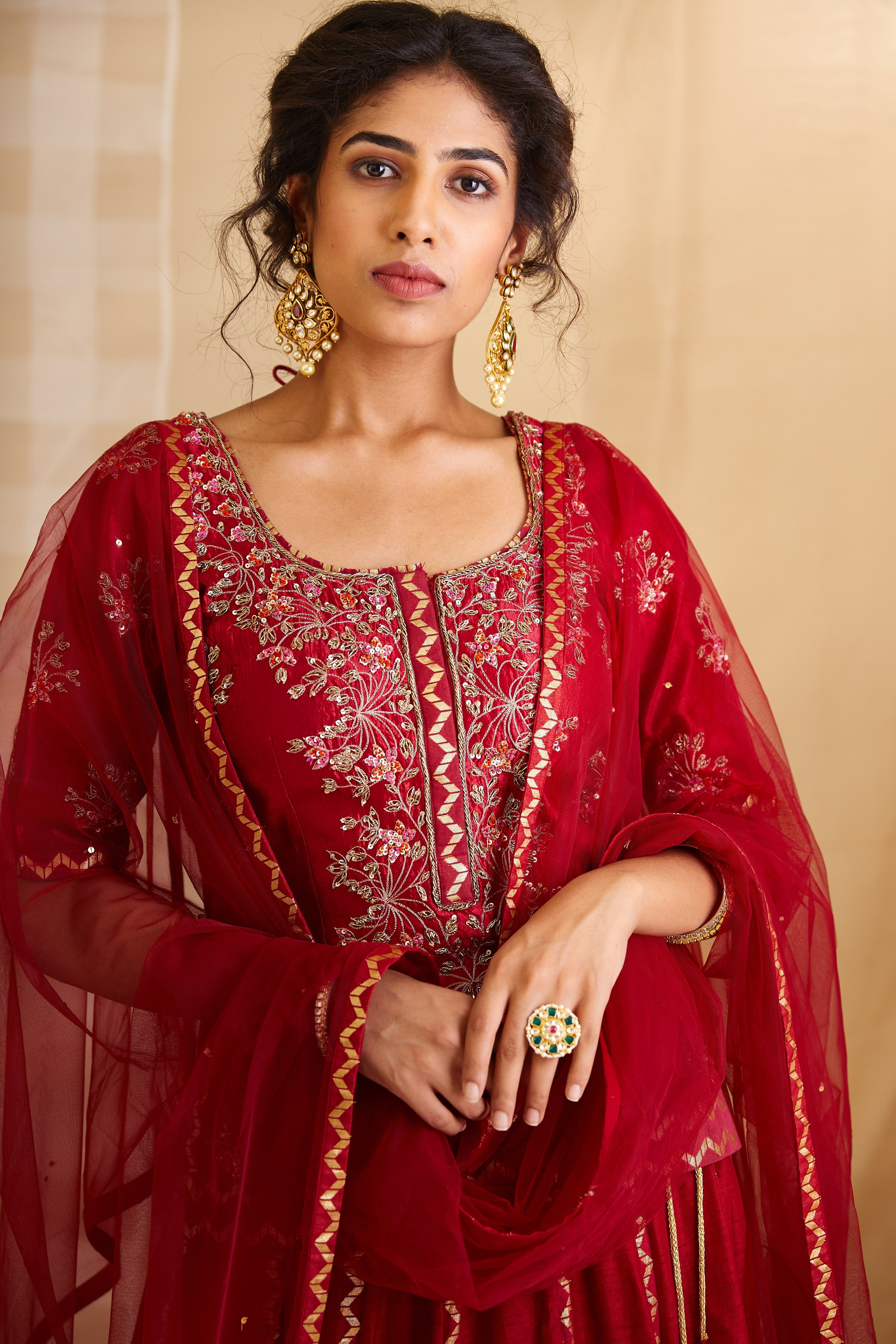 Maroon Lehenga Set