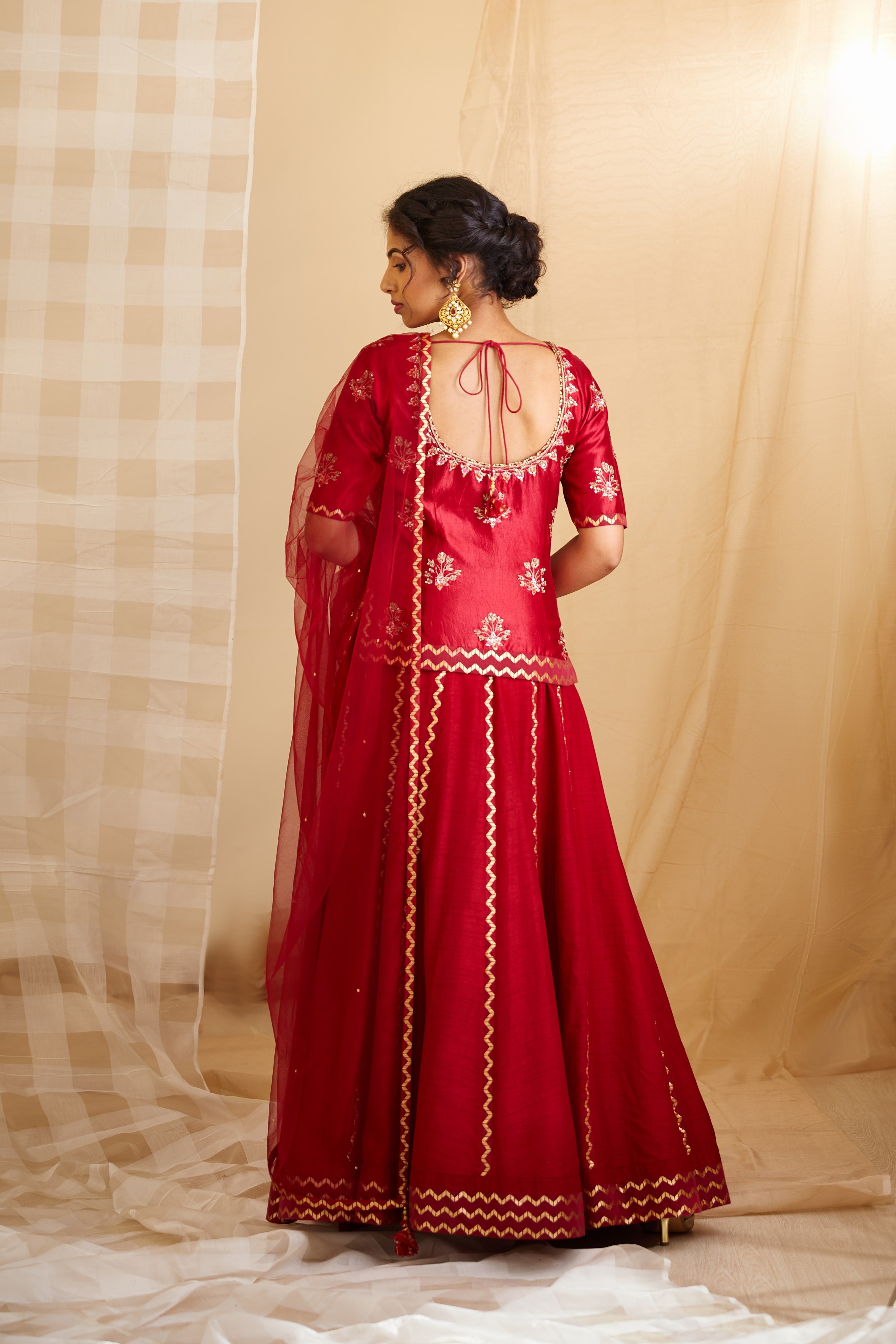 Maroon Lehenga Set