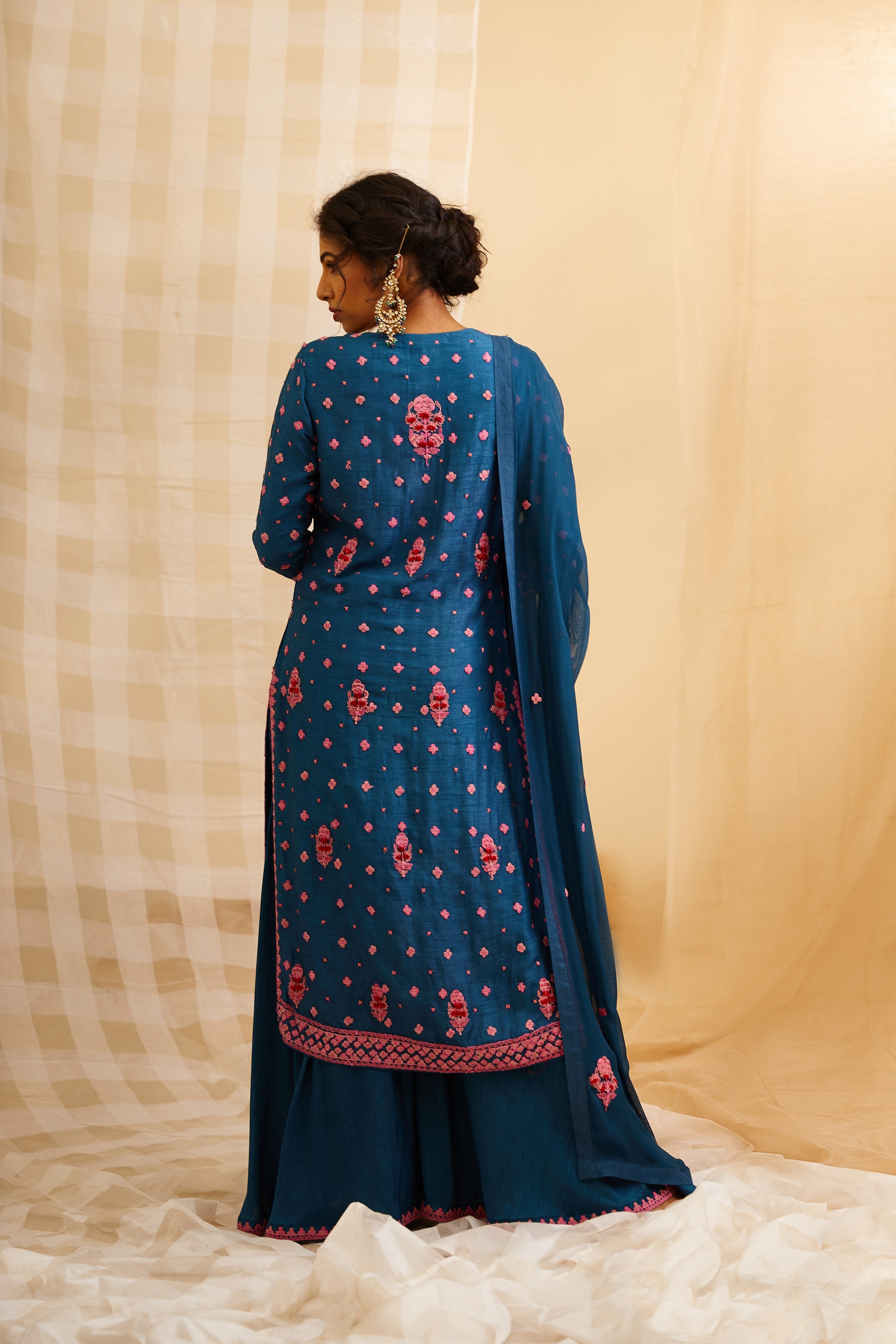 Teal Blue Kurta Set