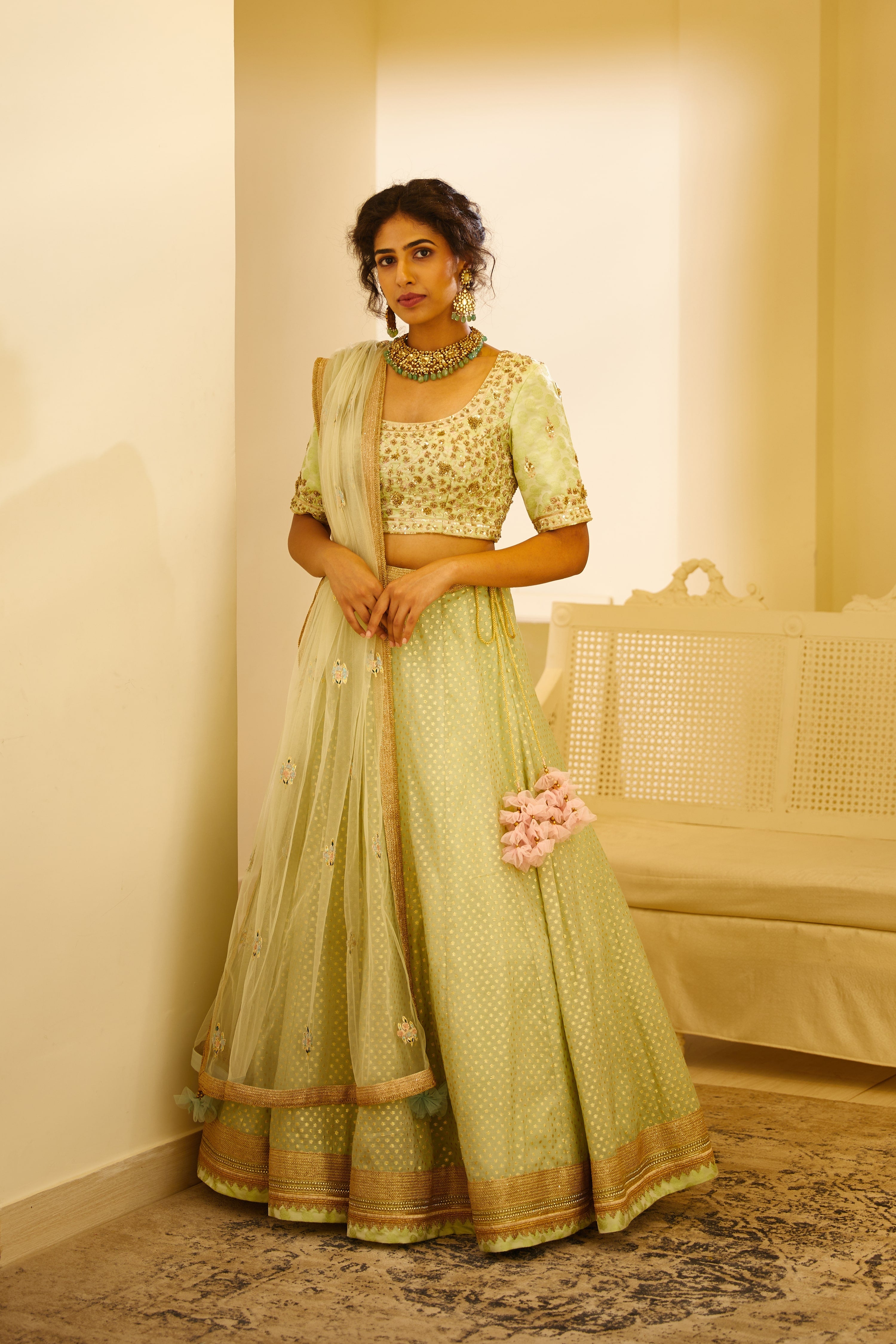 Mint Green Lehenga Set