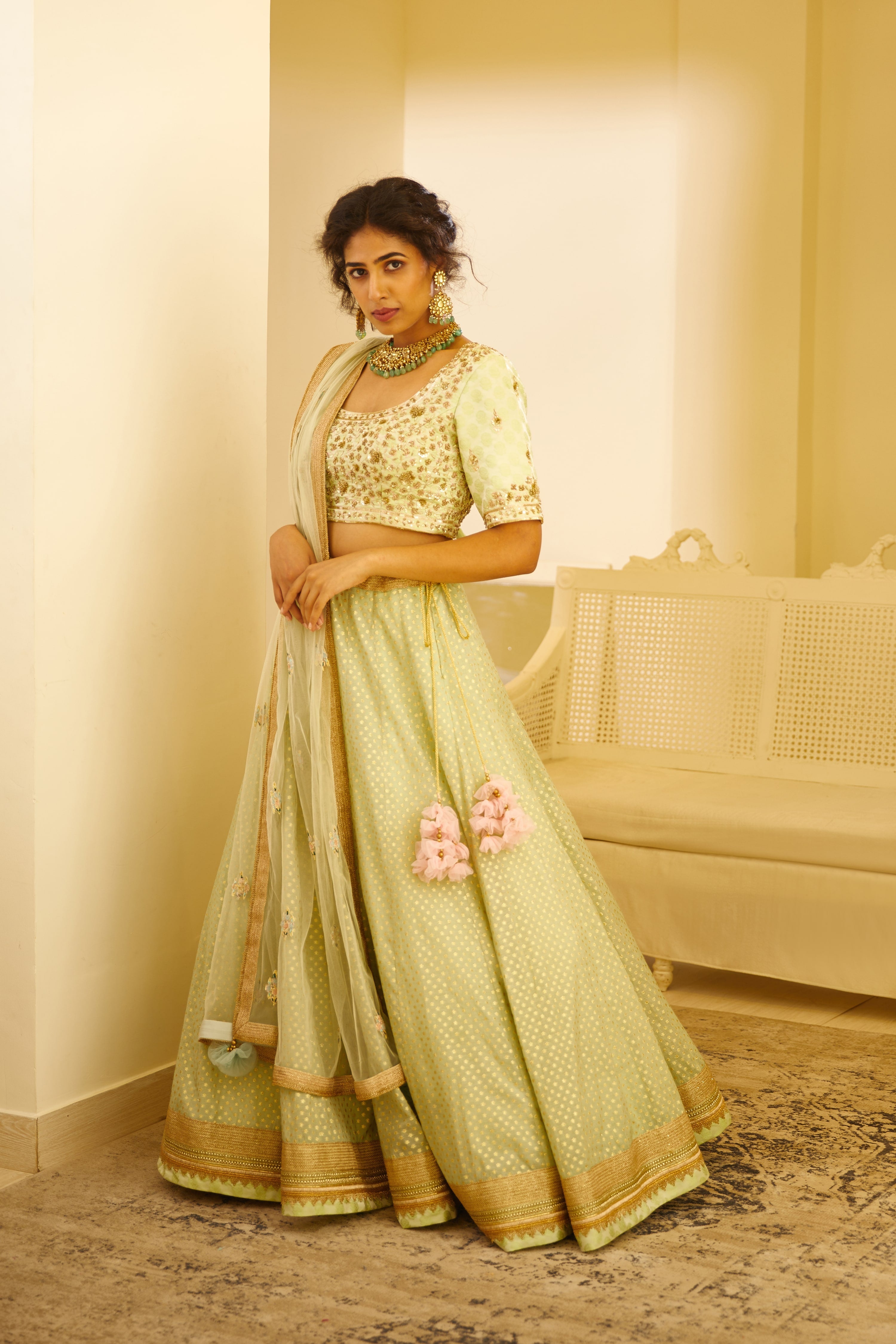 Mint Green Lehenga Set