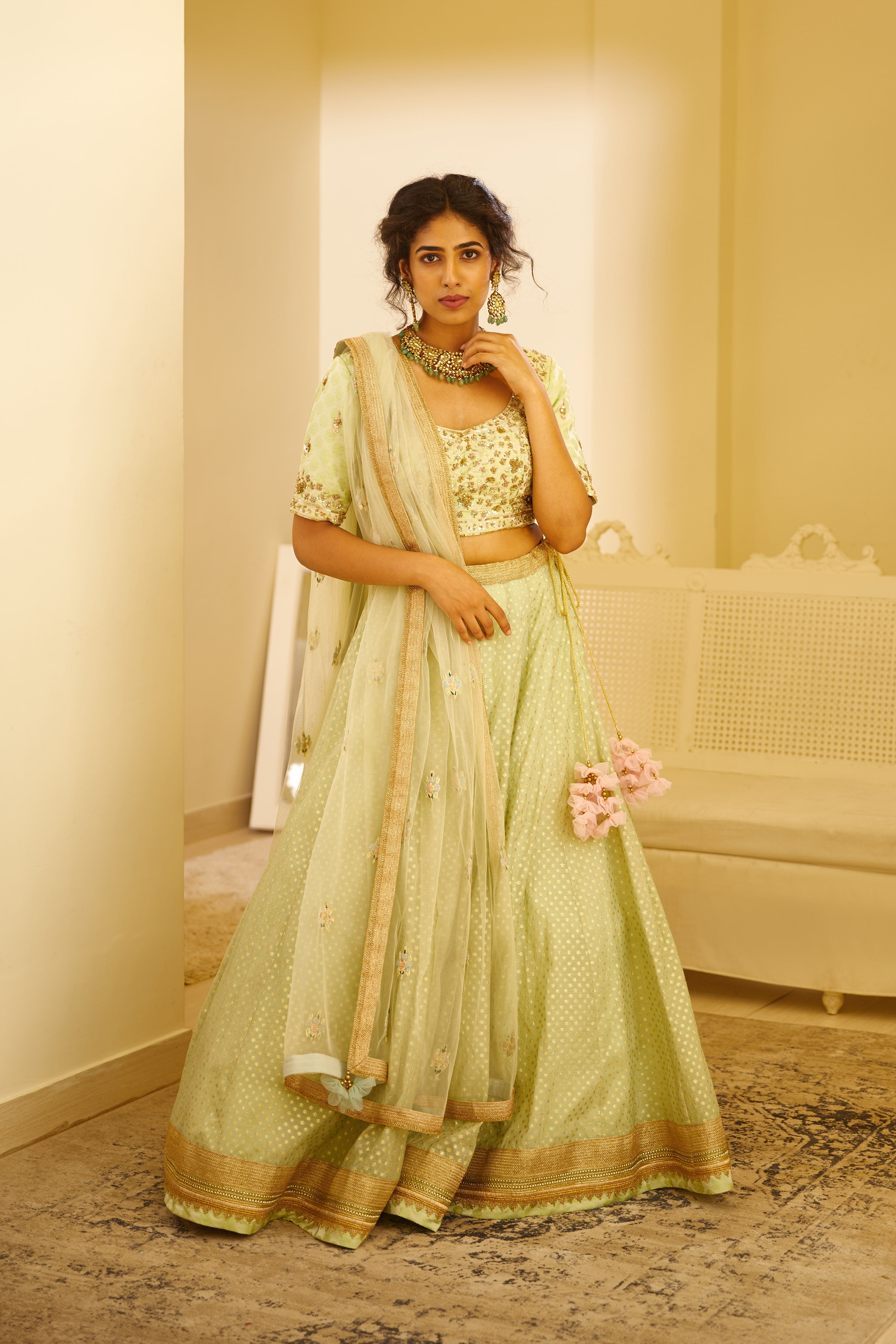Mint Green Lehenga Set