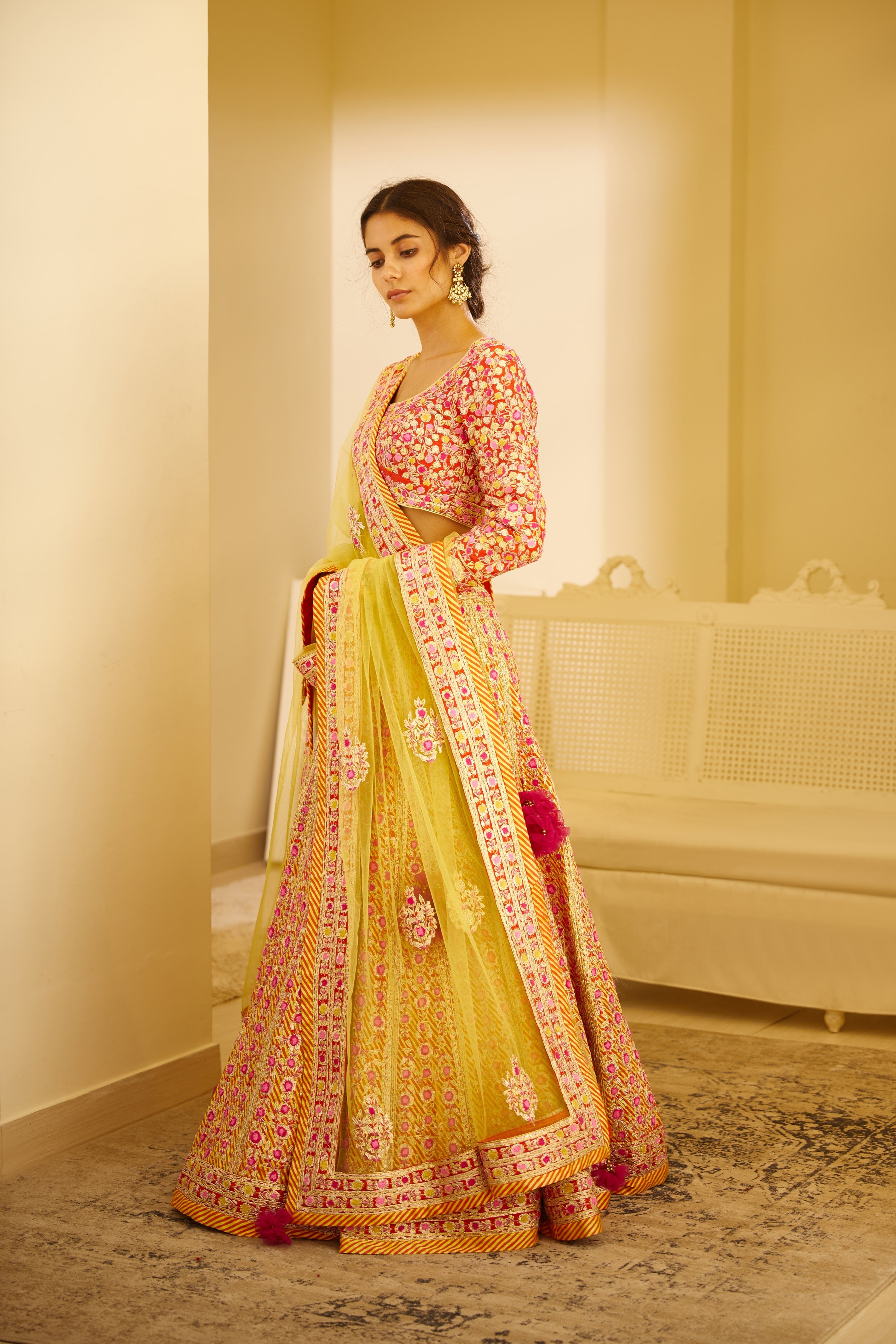 Multicolored Lehenga Set
