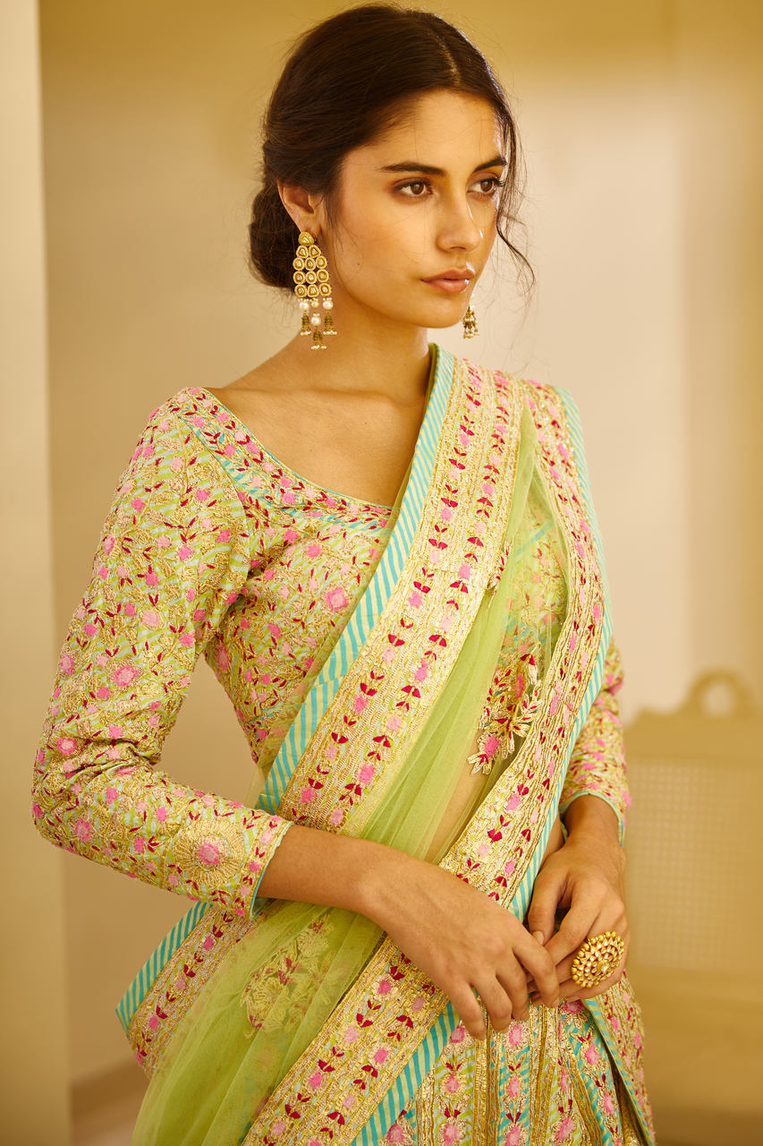 Multicolored Lehenga Set