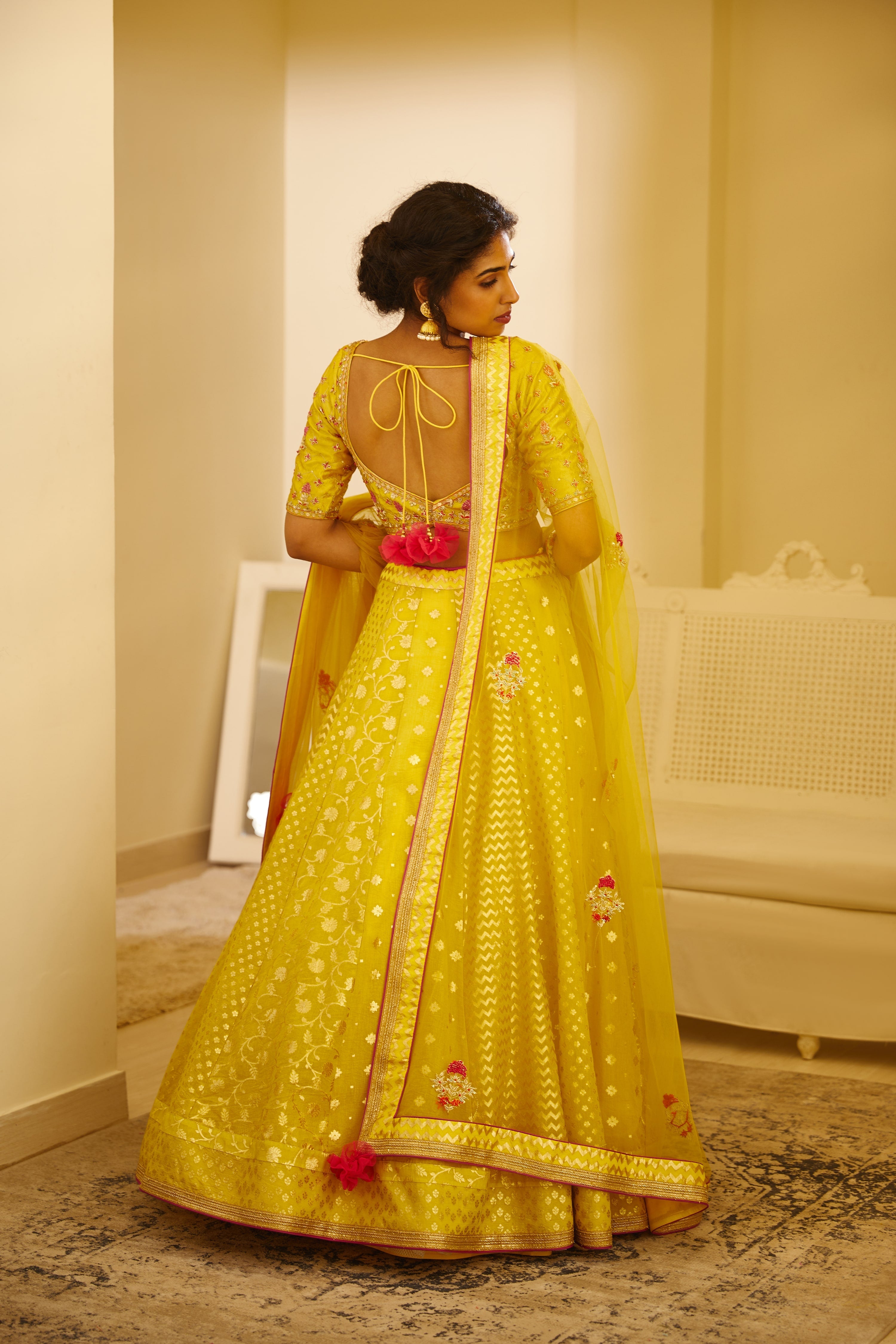 Mustard Yellow Lehenga Set
