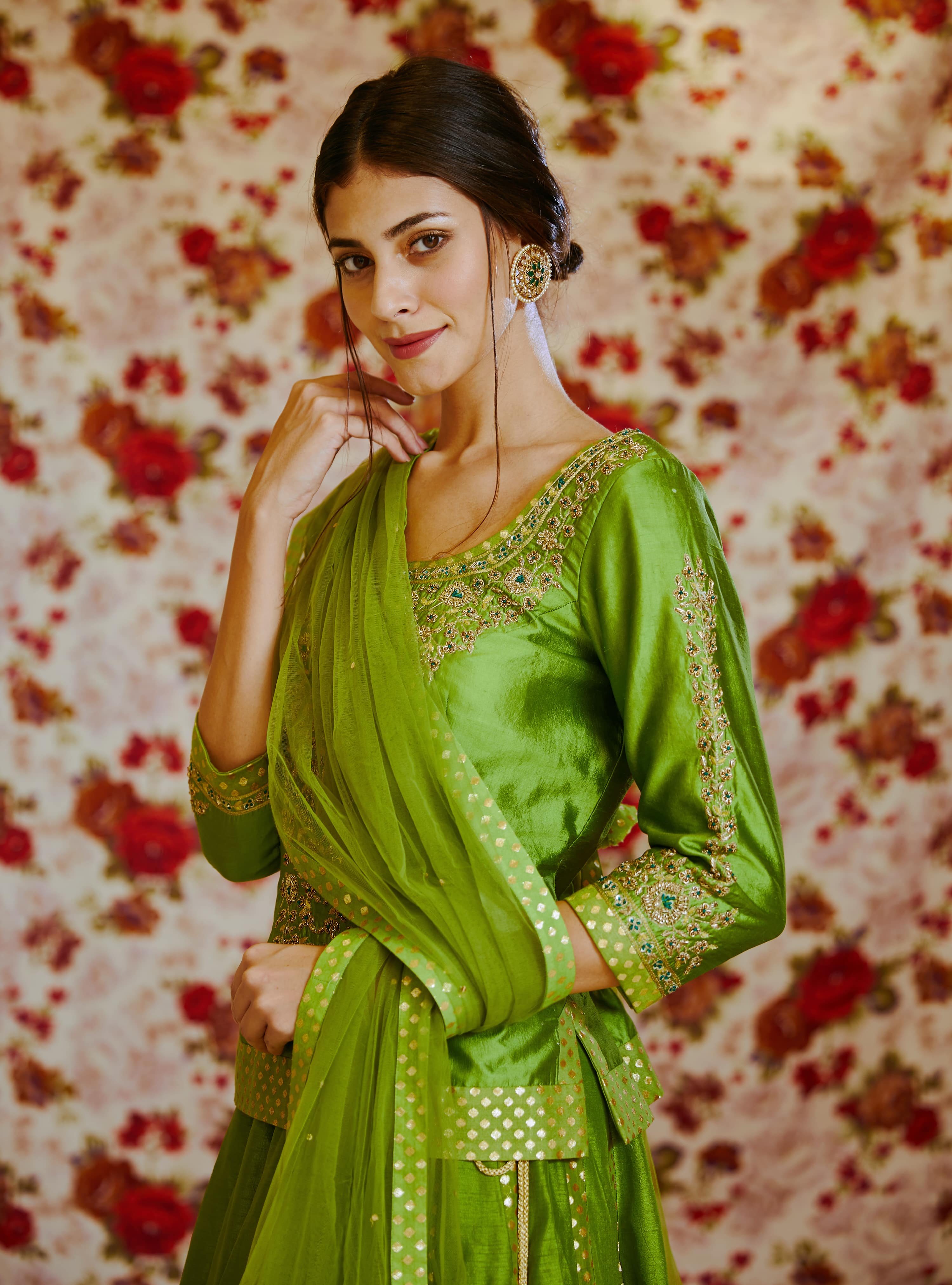 Green Lehenga Set